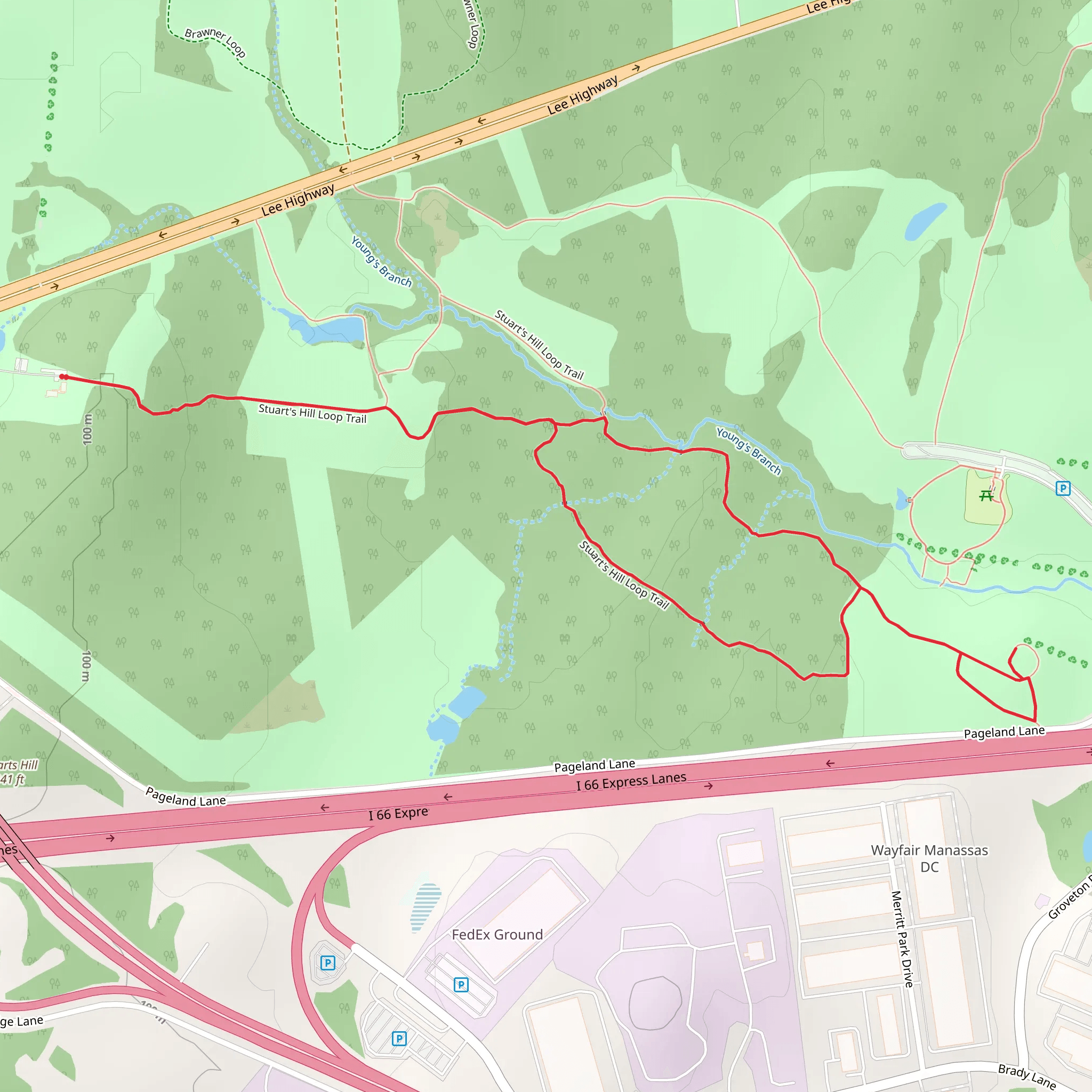 Stuart's Hill Loop Trail mobile static map