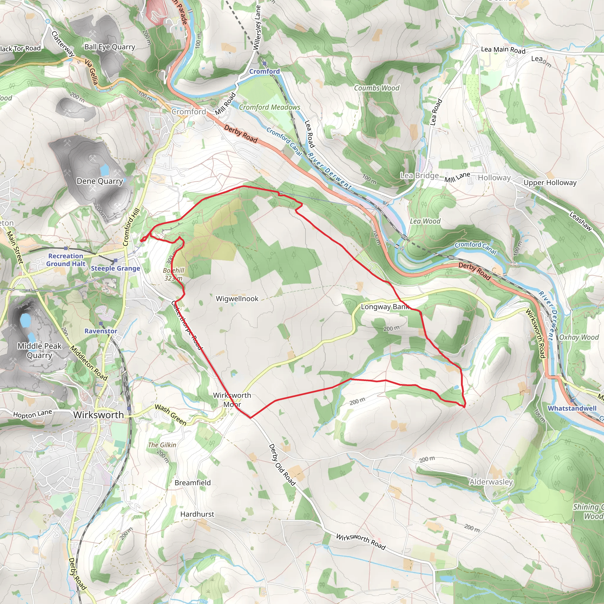 Wigwellnook Circular Walk mobile static map