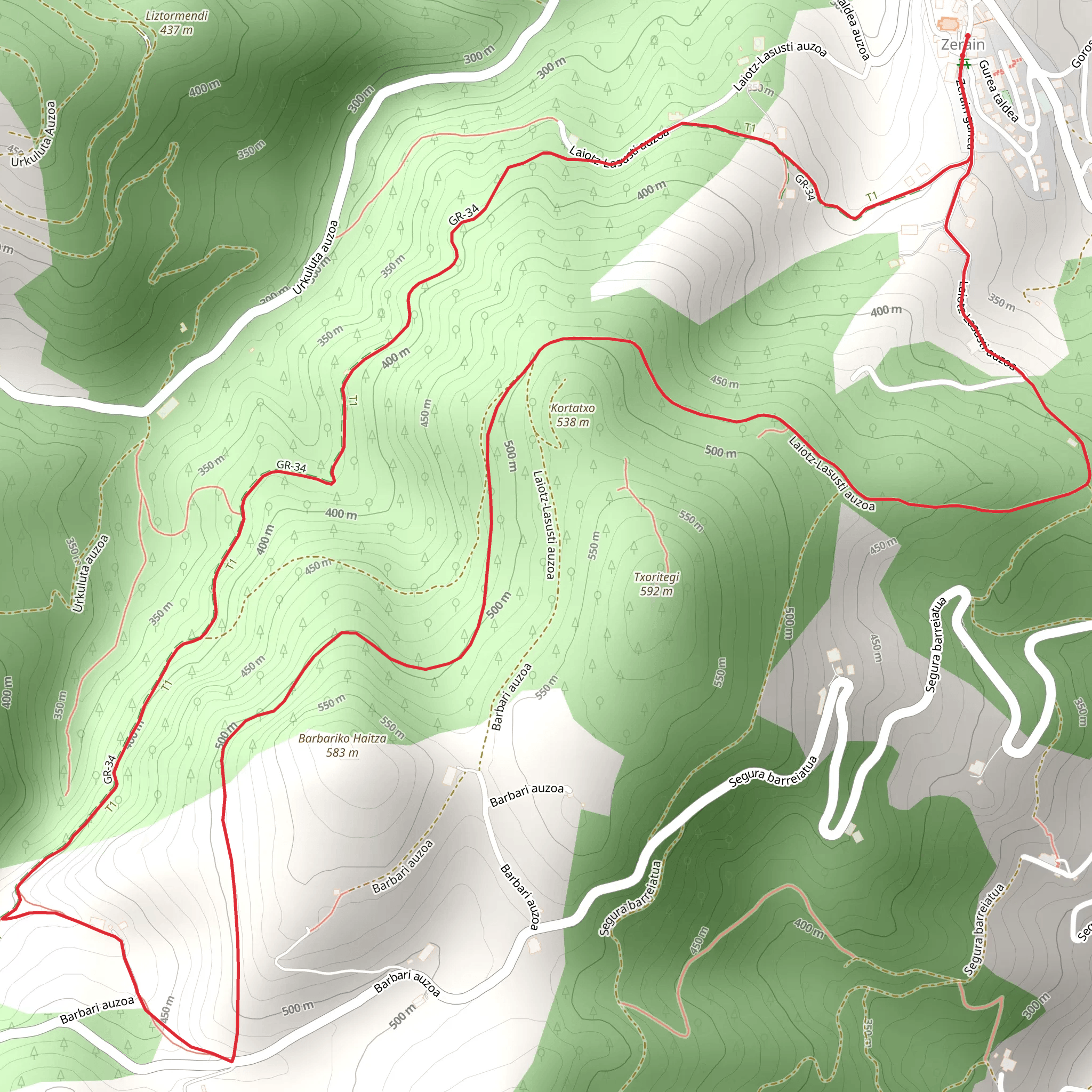Barbari Aizikorri pastures PR GI 26 mobile static map