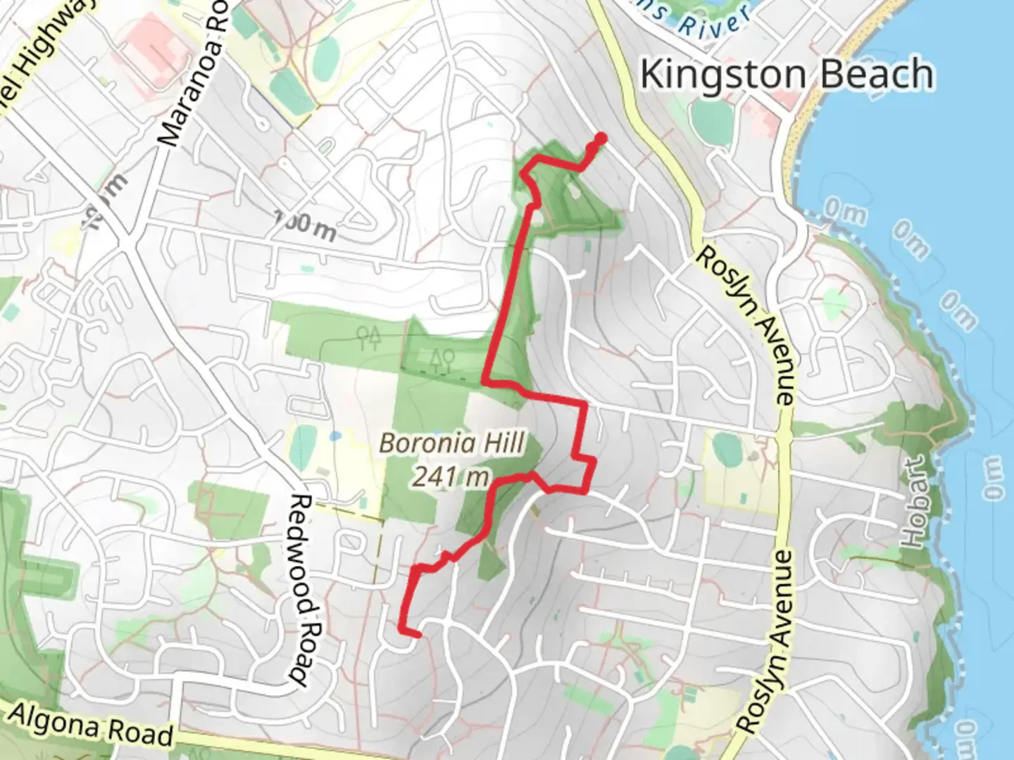 An image depicting the trail Boronia Hill Flora Track and its surrounding area.