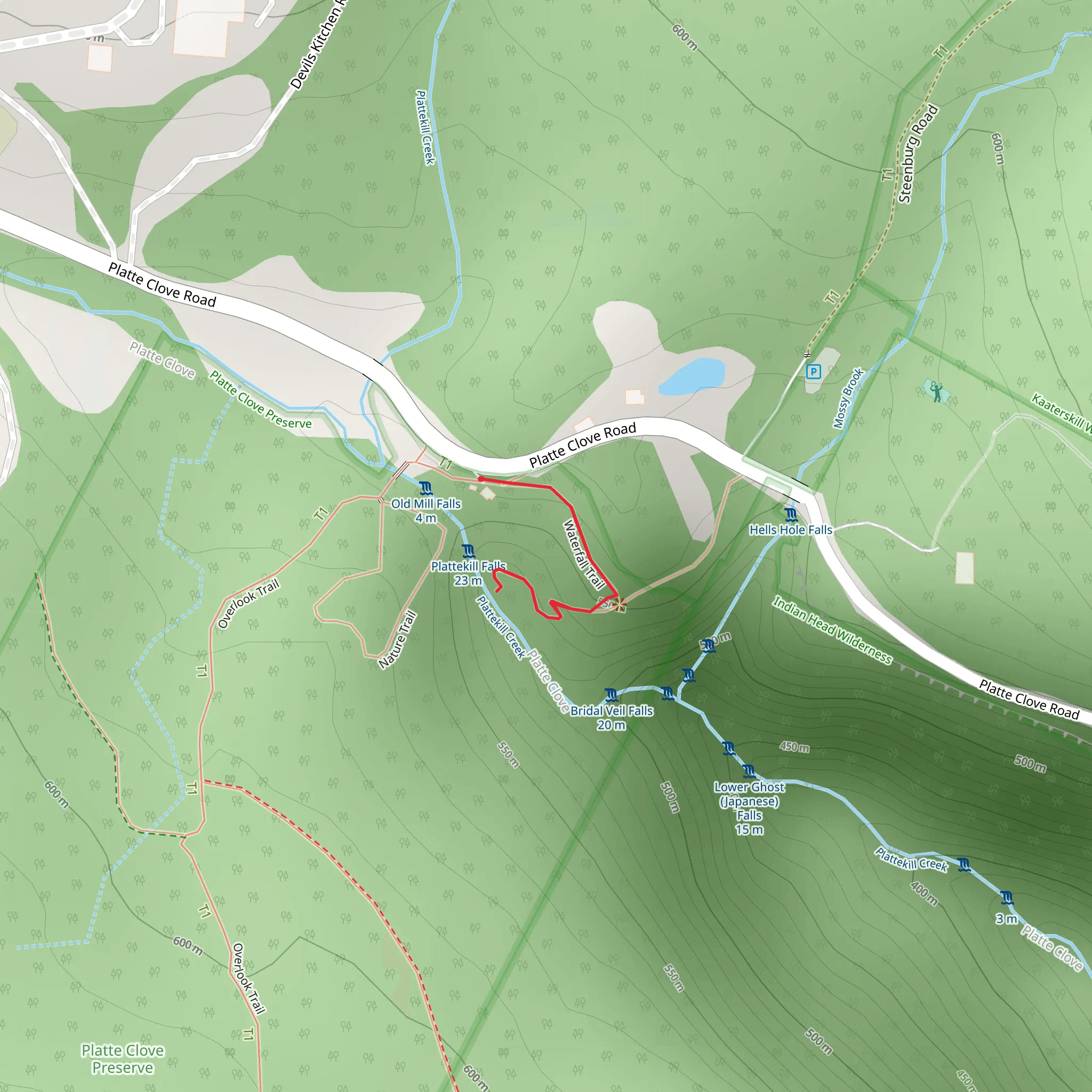 Plattekill Falls Creek mobile static map