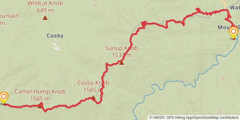 Southeastern Serpentine Trail stage 28 Map