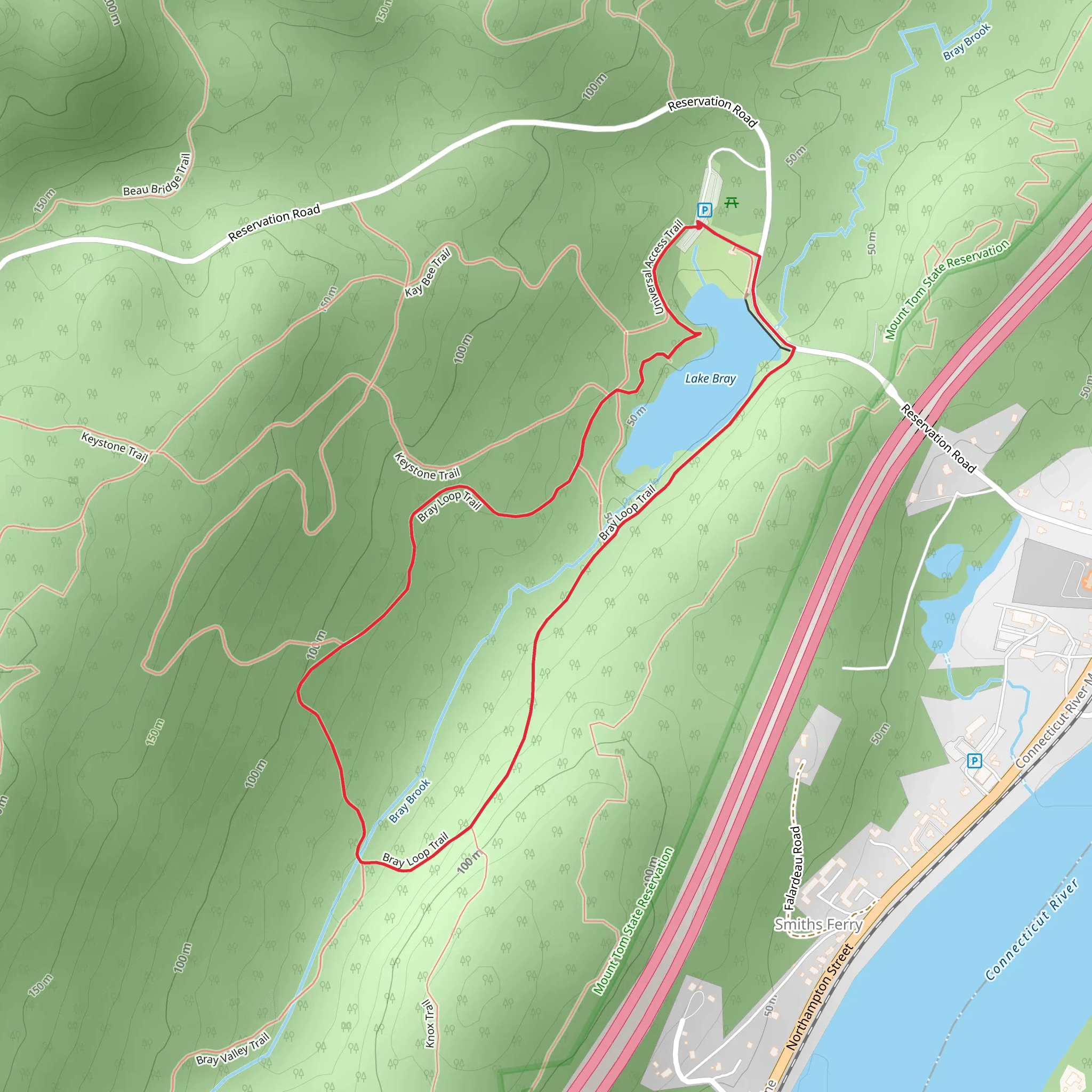 Lake Bray Loop mobile static map