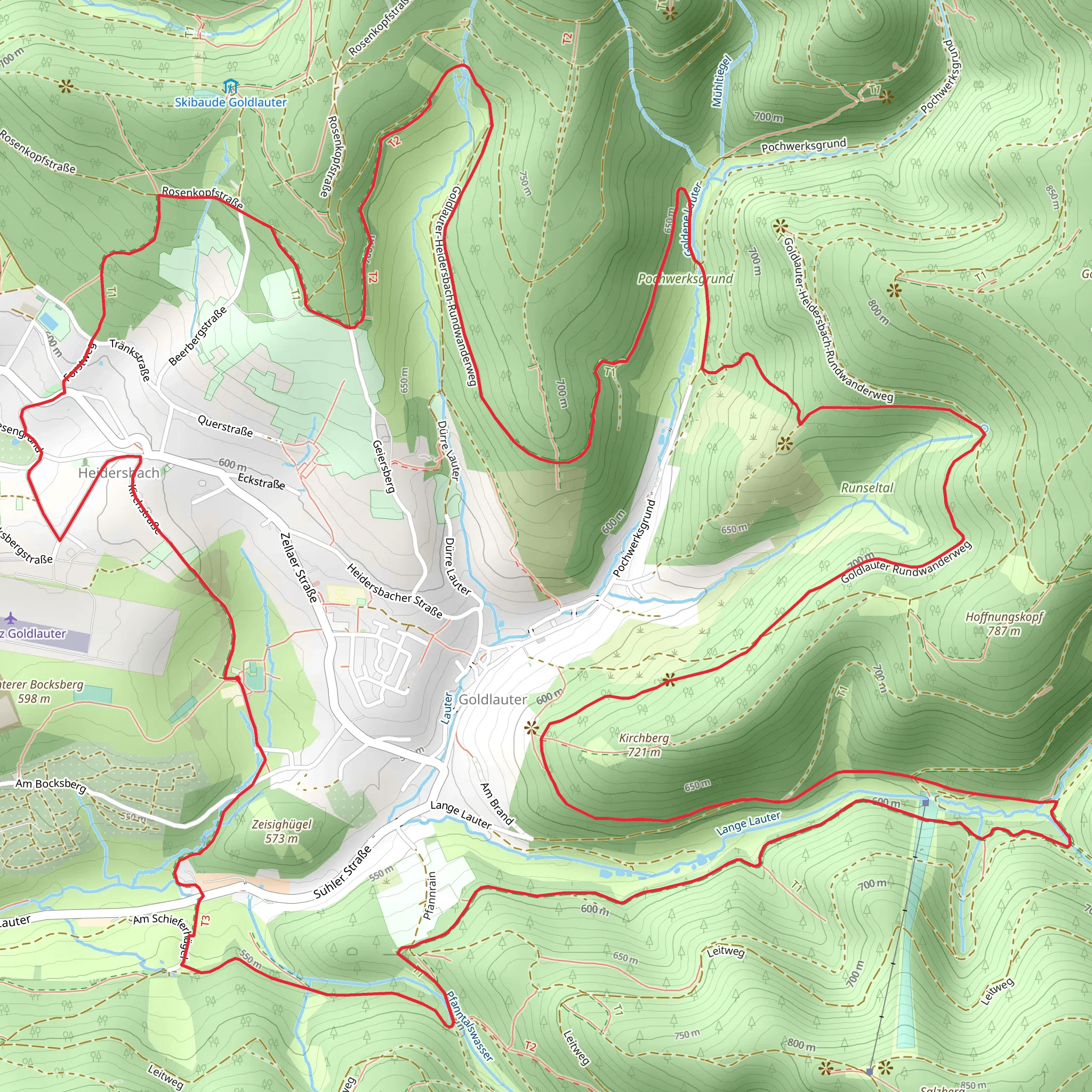 Goldlauter Loop mobile static map