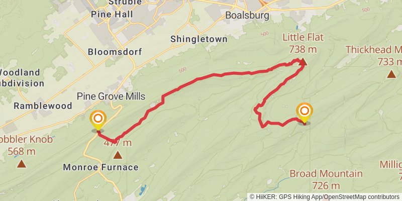 Mid State Trail - Pennsylvania stage 9 Map