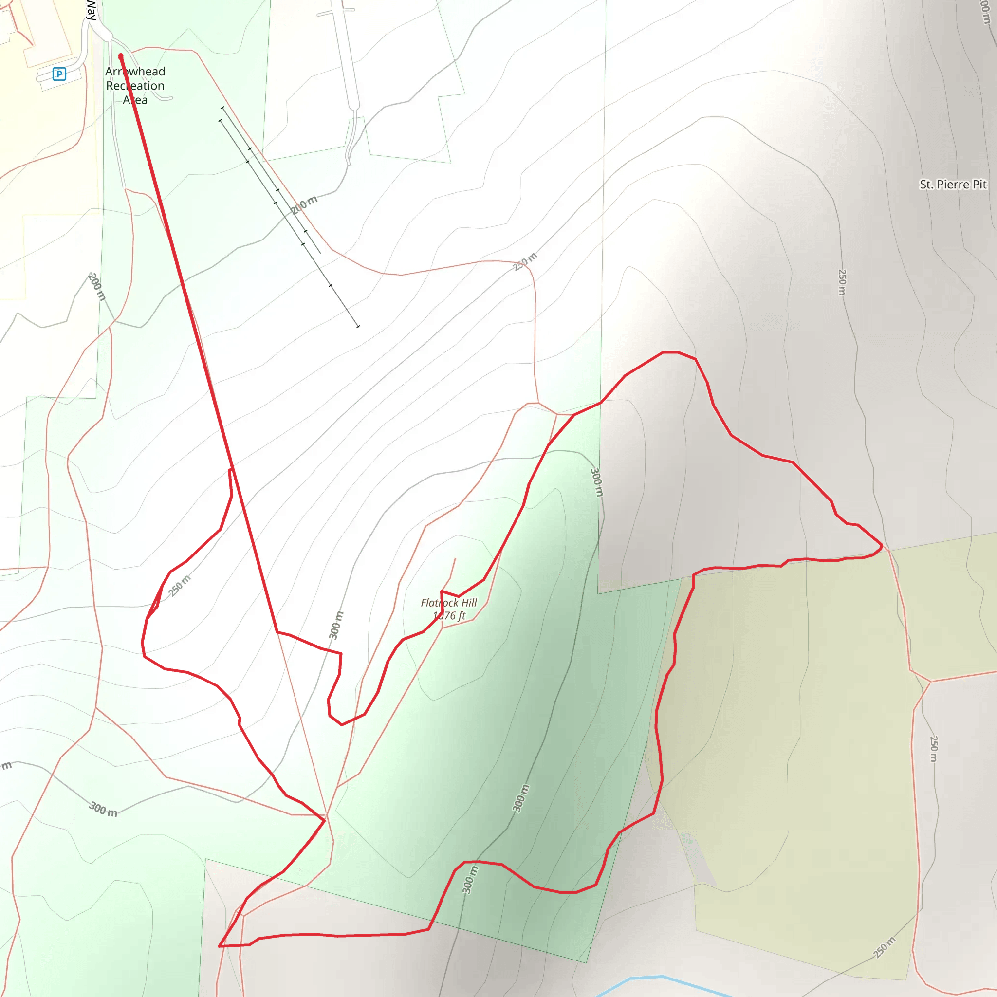 Arrowhead Recreation Area Loop Trail mobile static map