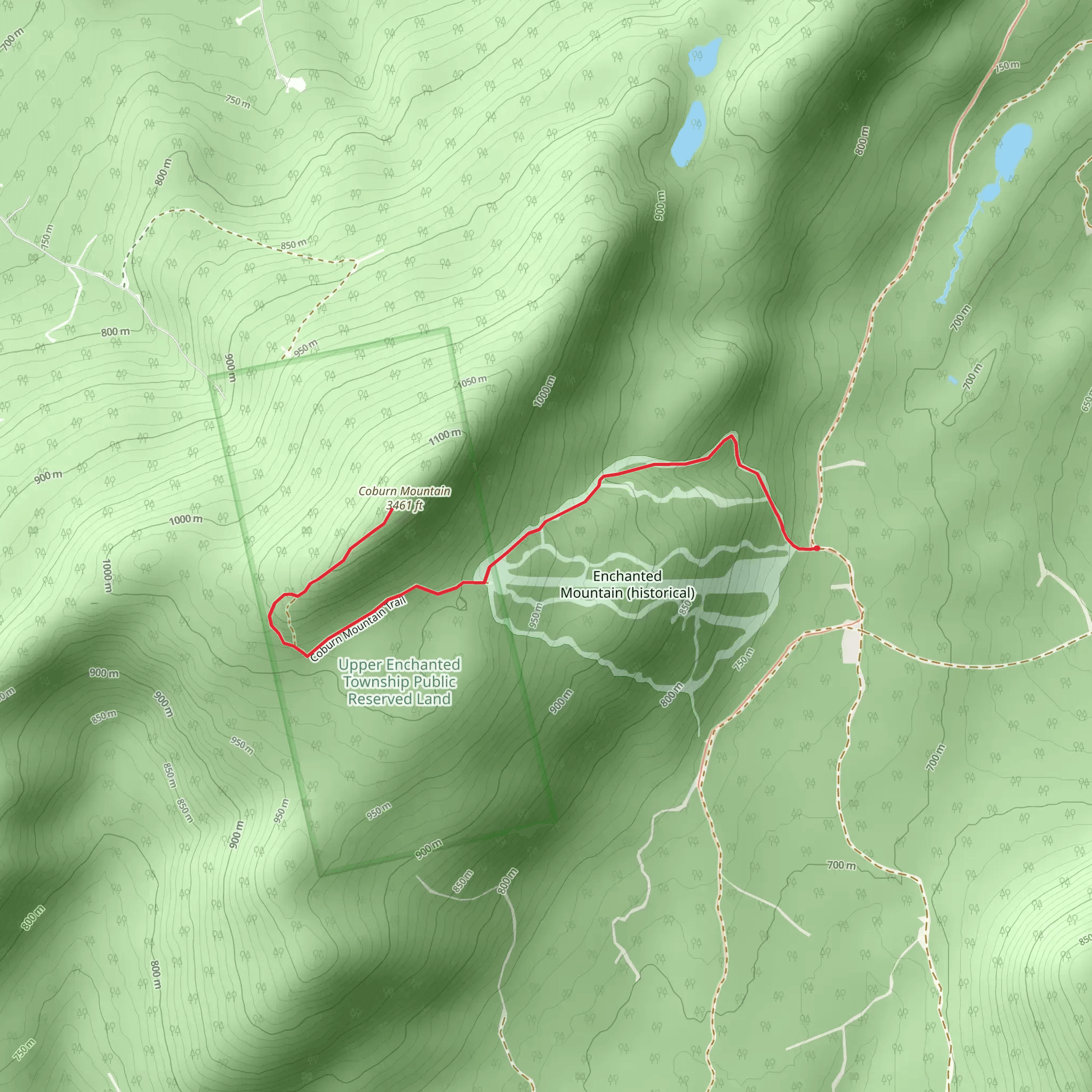 Snowmobile Coburn Mountain mobile static map
