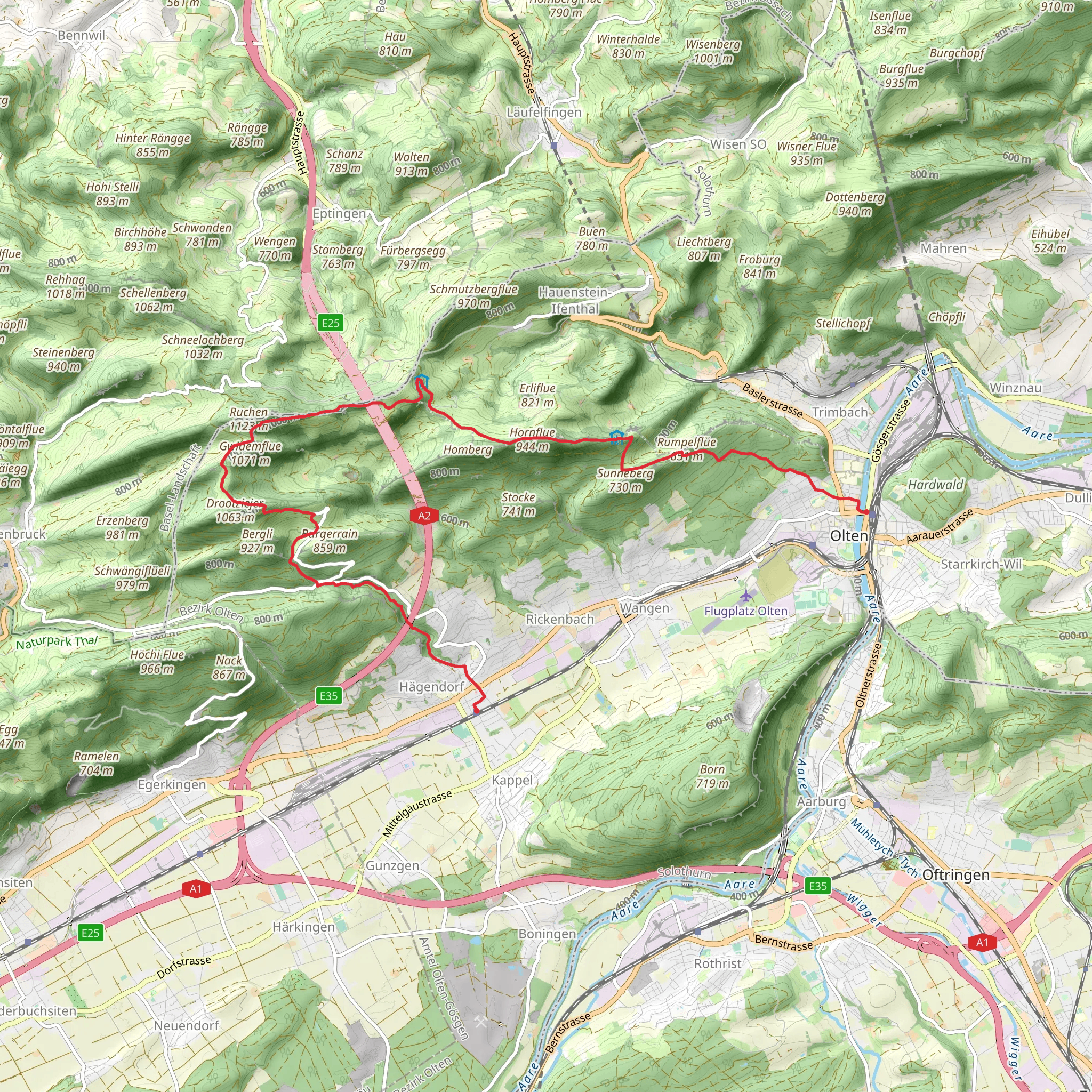 Tüfelsschlucht-Belchen-Weg mobile static map