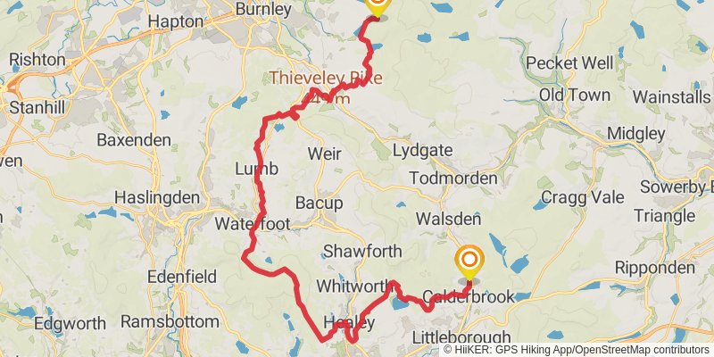 Pennine Bridleway alt 1 Map