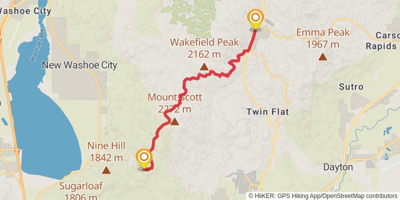 American Discovery Trail North Route stage 353 Map