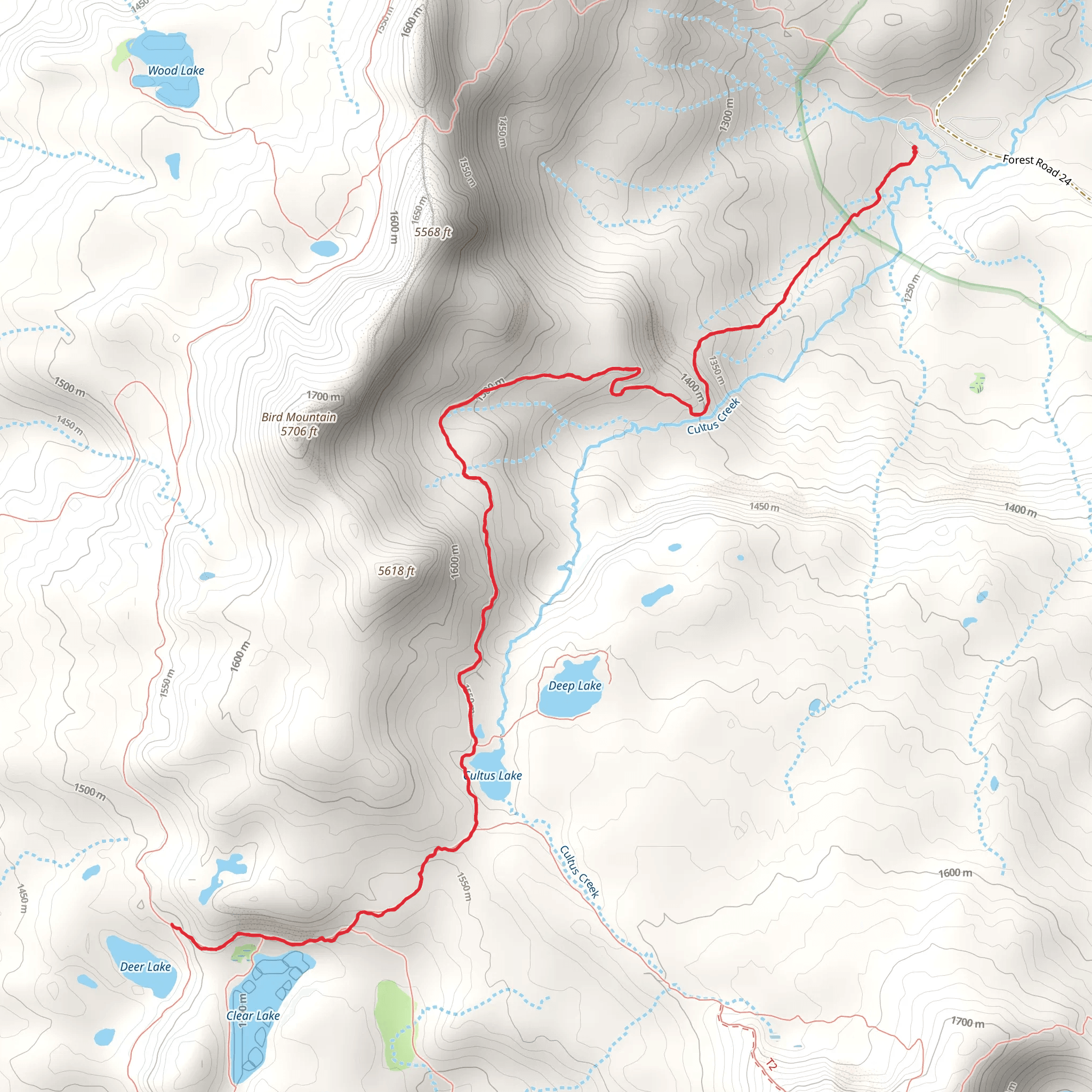 Indian Heaven Trail mobile static map