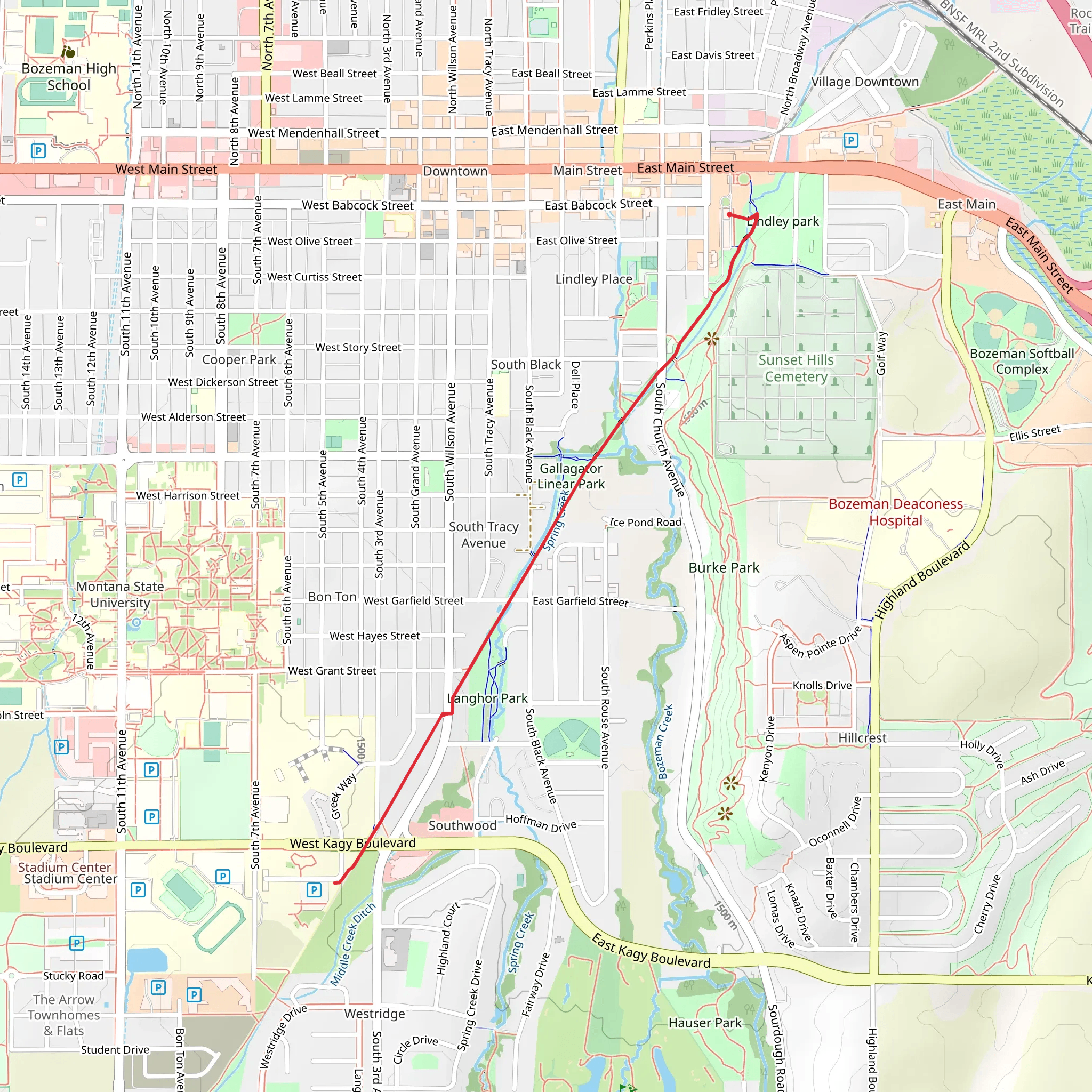 Gallagator Linear Trail mobile static map