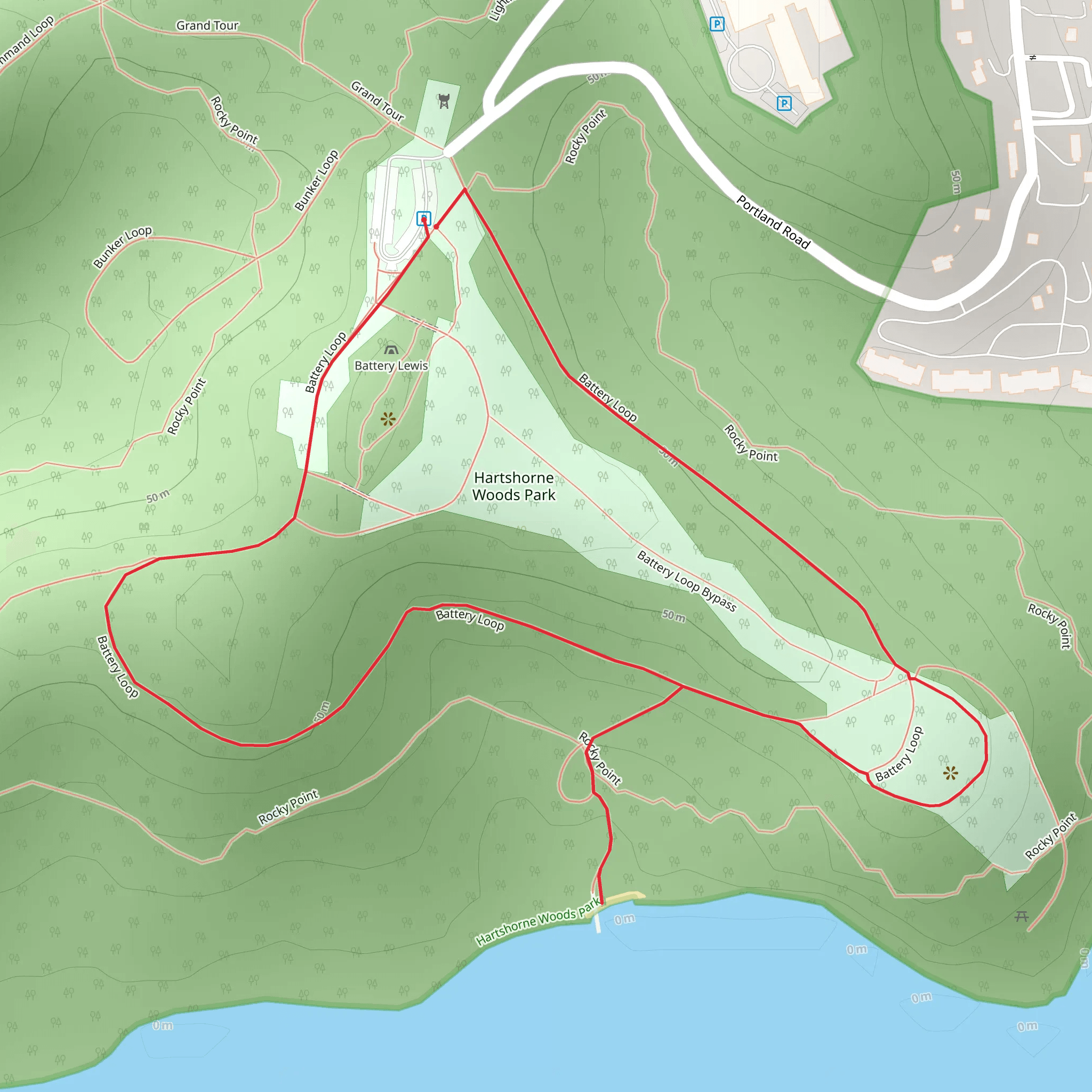 Battery Loop mobile static map