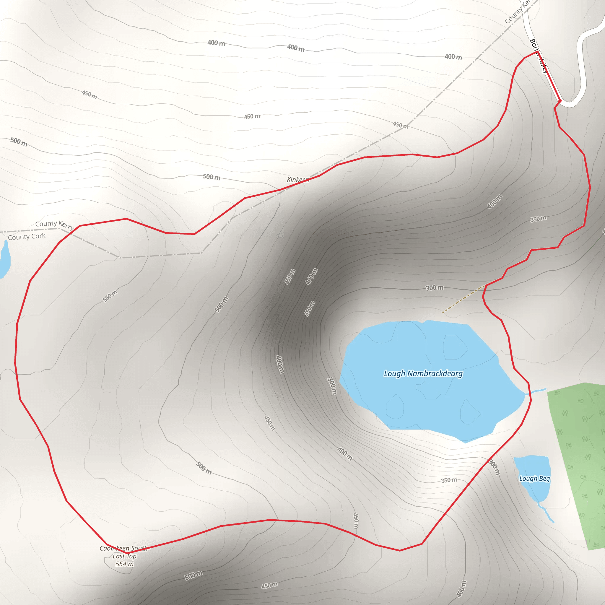 Lough Nambrackderg Loop mobile static map