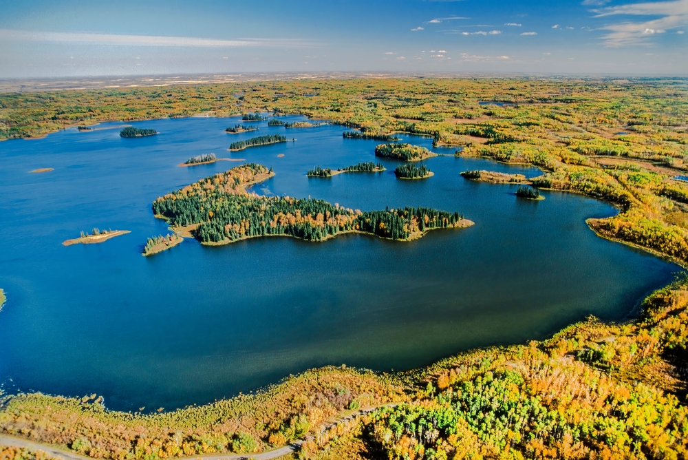 An image depicting the trail Grasslands National Park of Canada and its surrounding area.