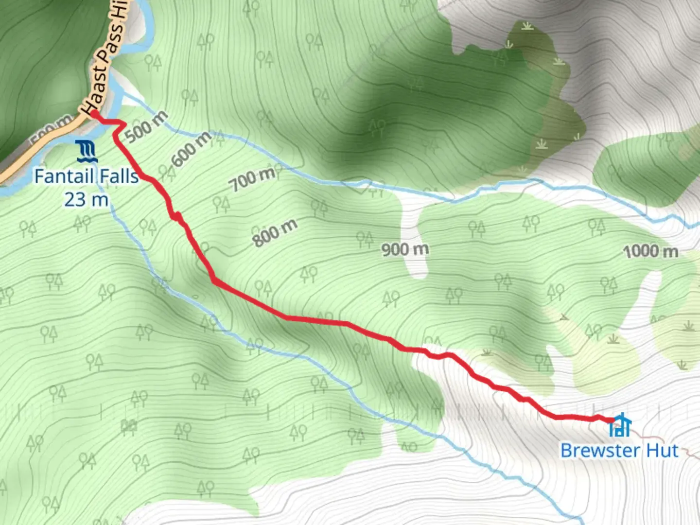 An image depicting the trail Brewster Track and its surrounding area.