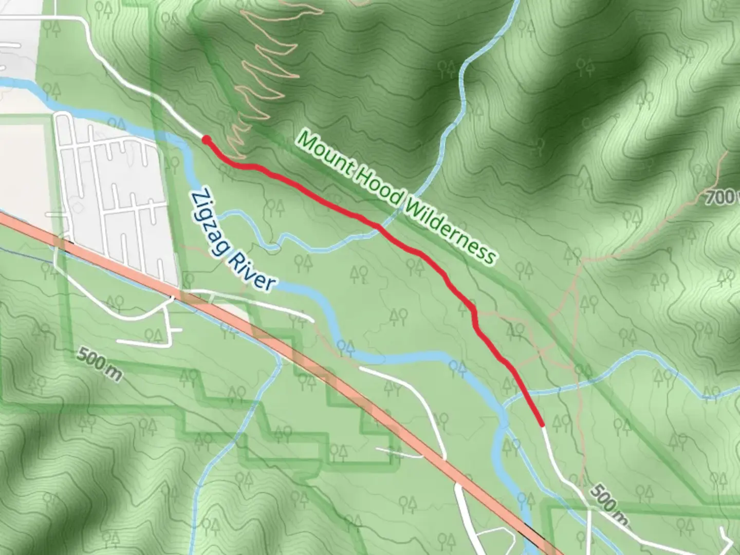 An image depicting the trail Road 19 trail and its surrounding area.