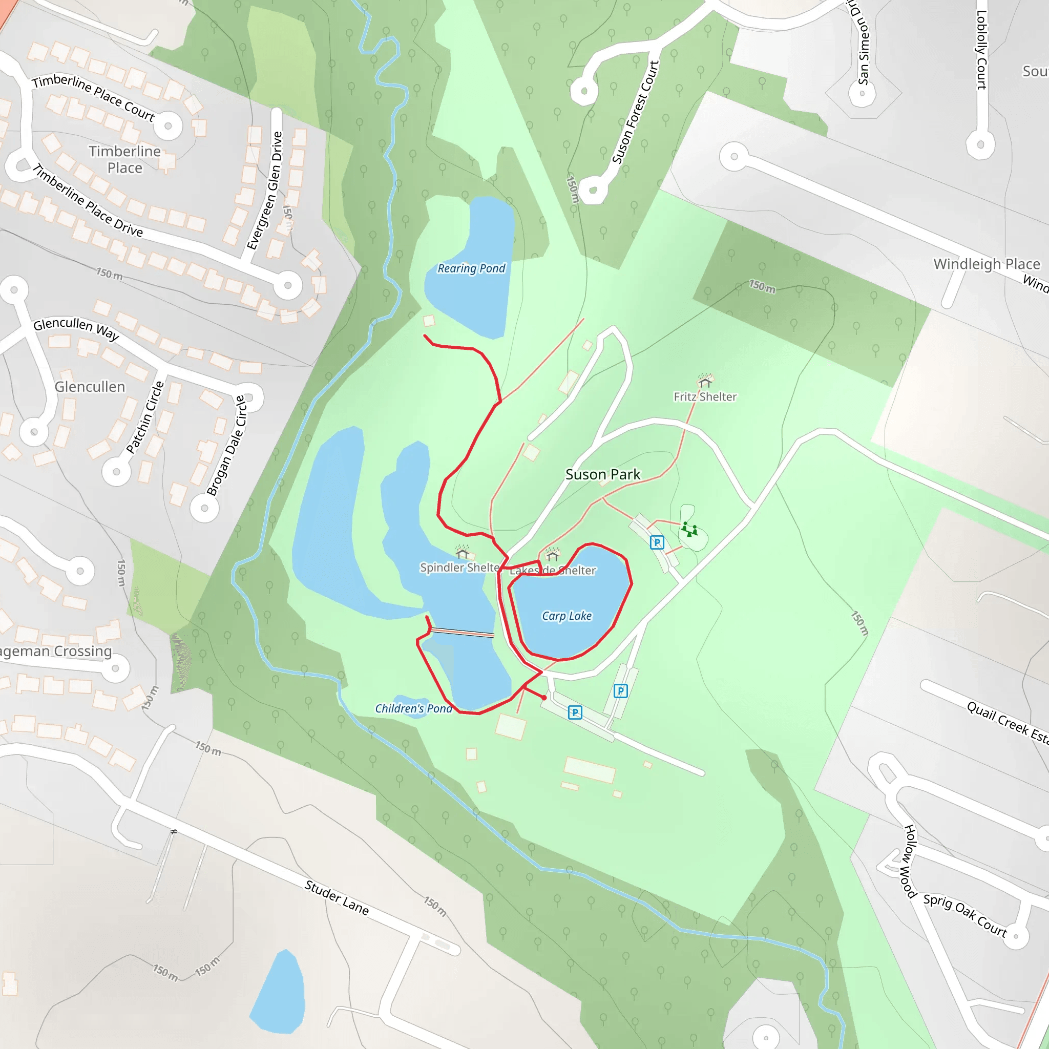 Carp Lake and Island Lake mobile static map