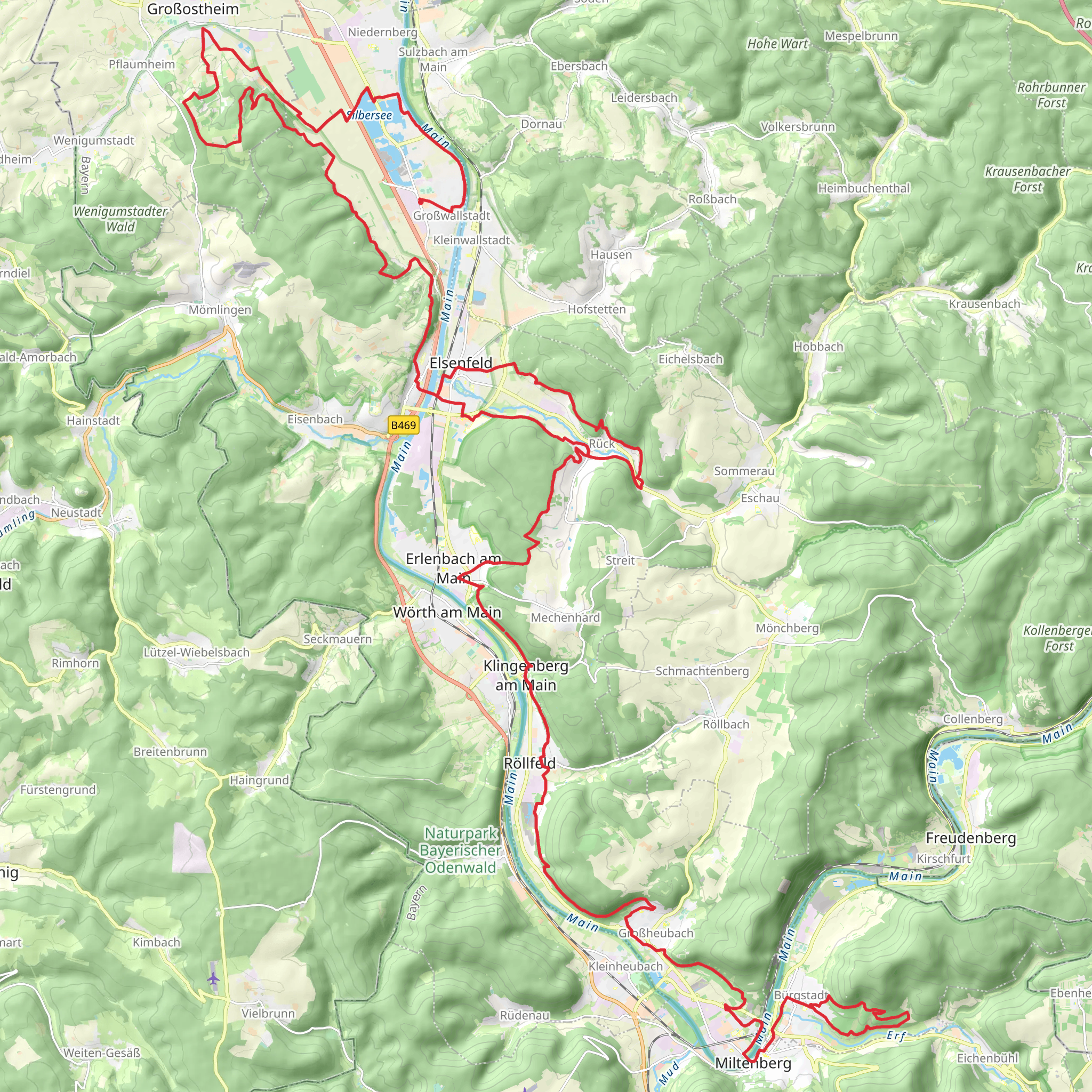 Fränkischer Rotwein Wanderweg mobile static map