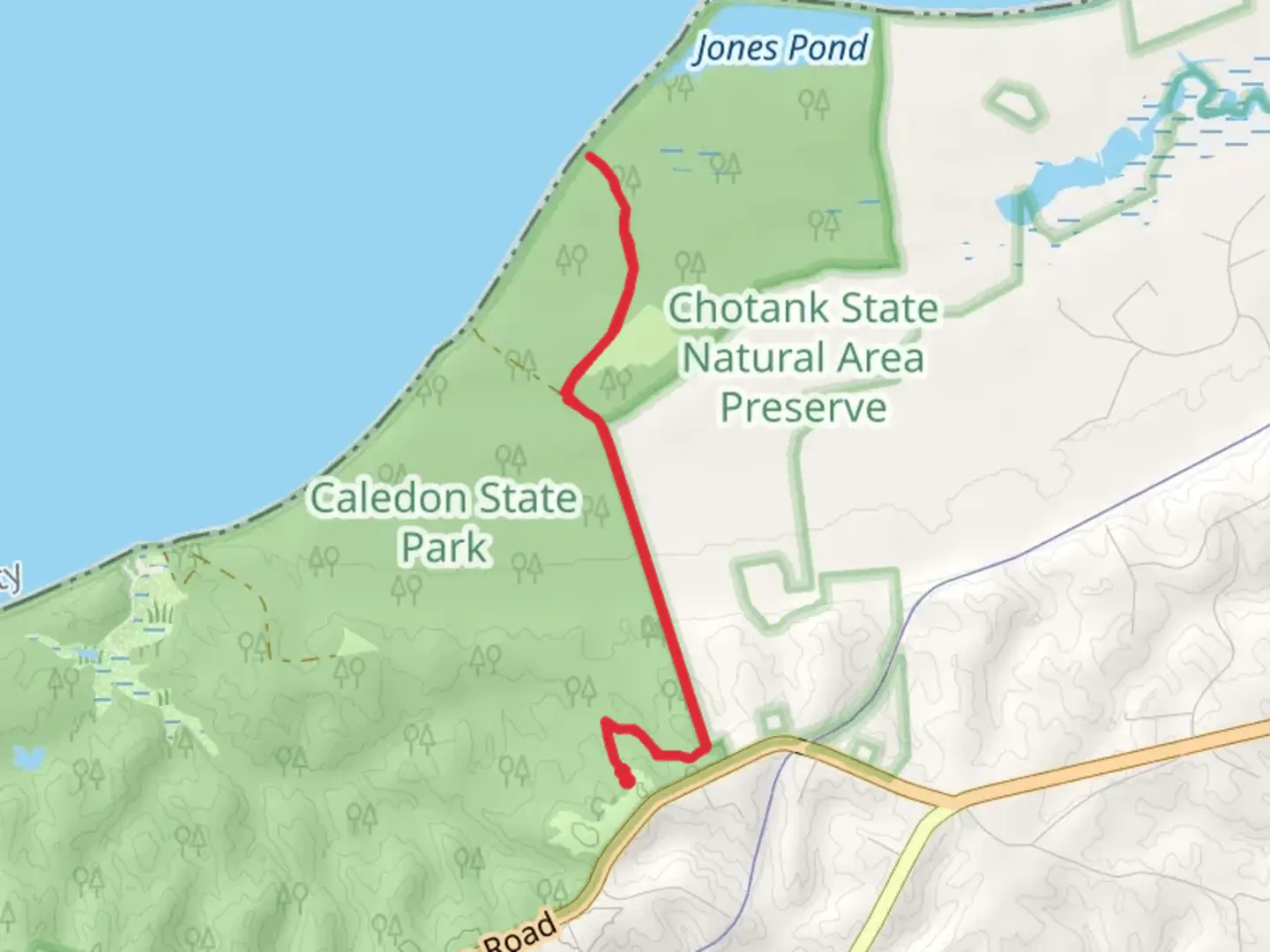 An image depicting the trail Potomac River from Boyd's Hole Trail and its surrounding area.