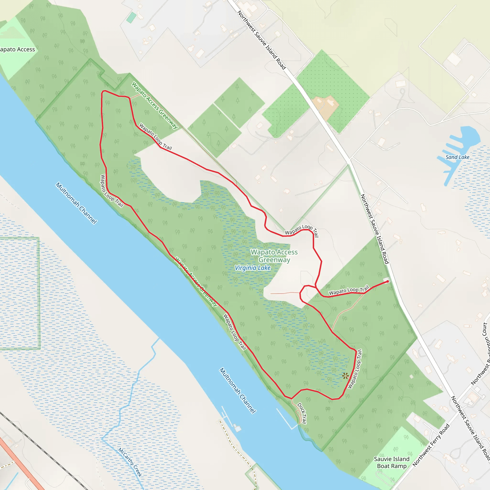 Wapato Loop Trail mobile static map
