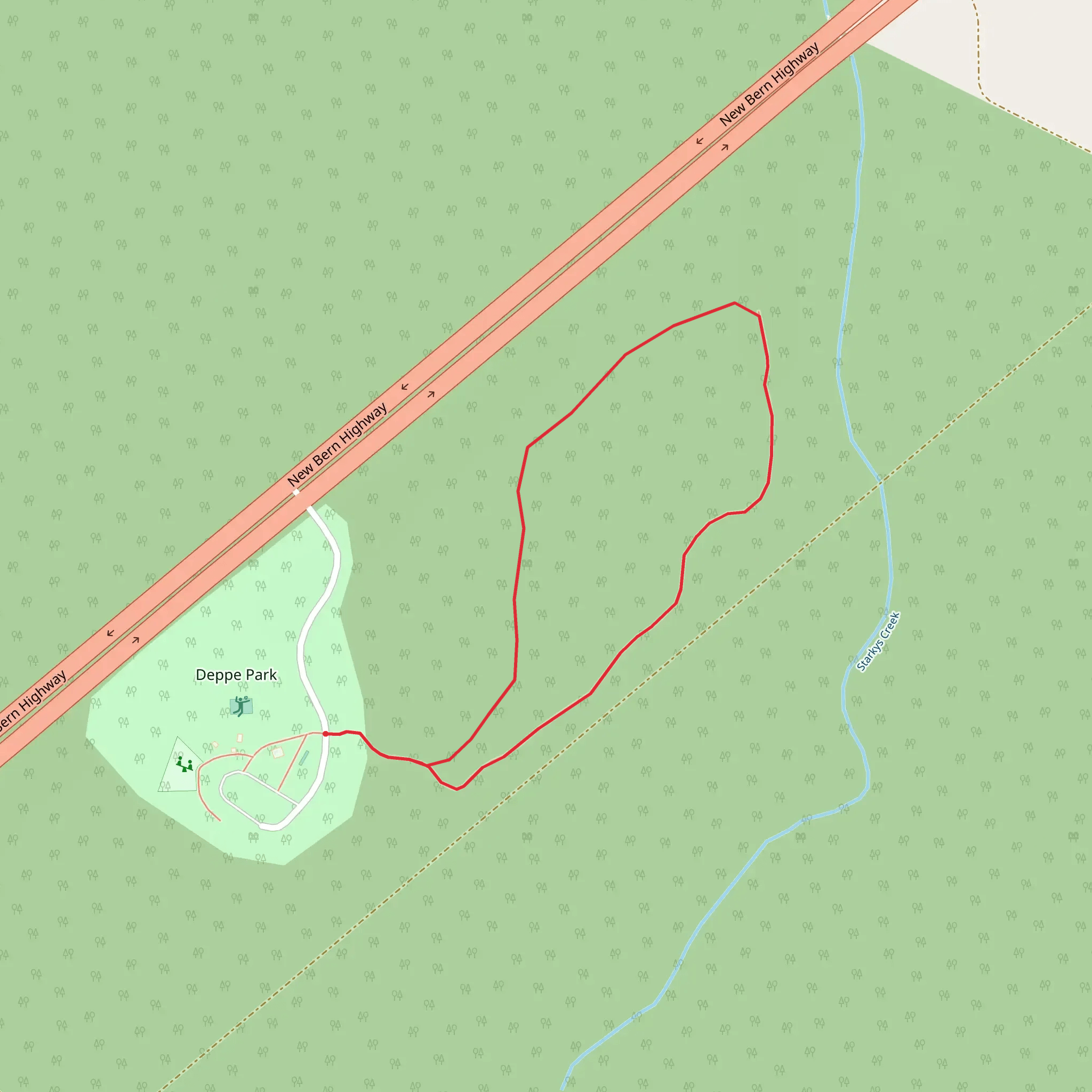 Deppe Park Loop - East mobile static map