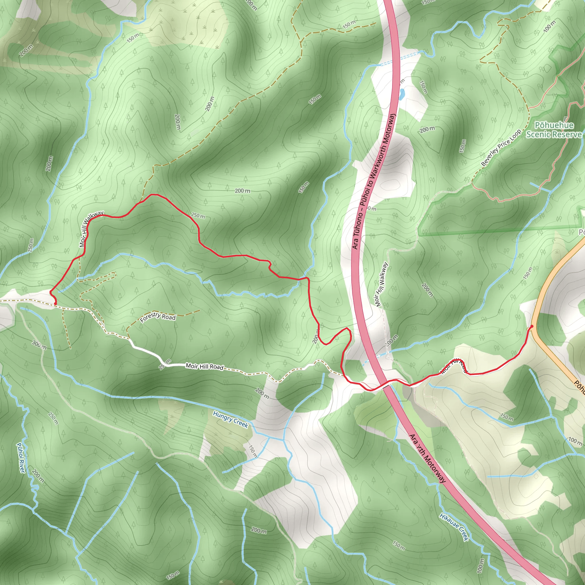 Moirs Hill Walkway mobile static map