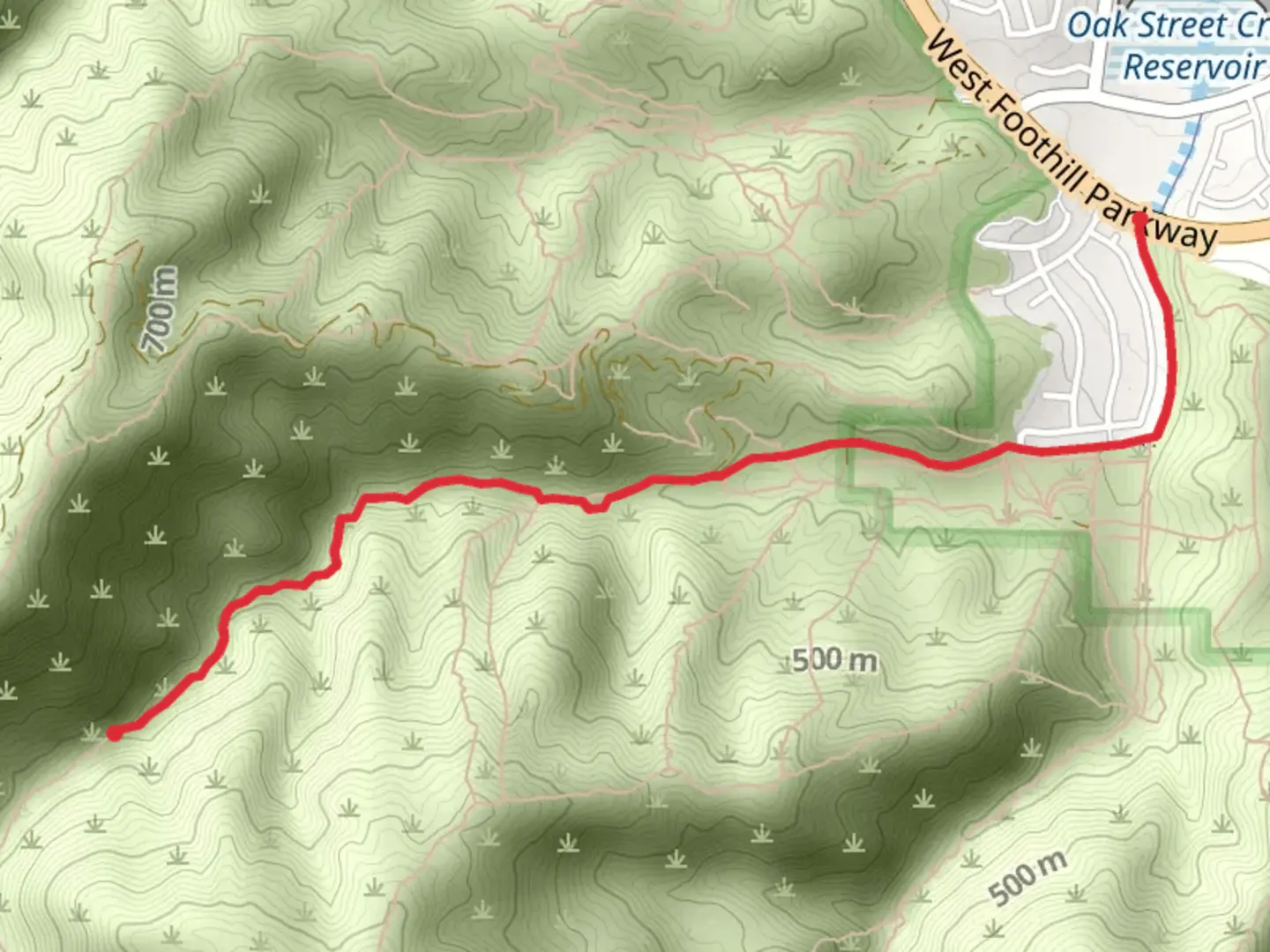 An image depicting the trail Tin Mine Canyon and its surrounding area.
