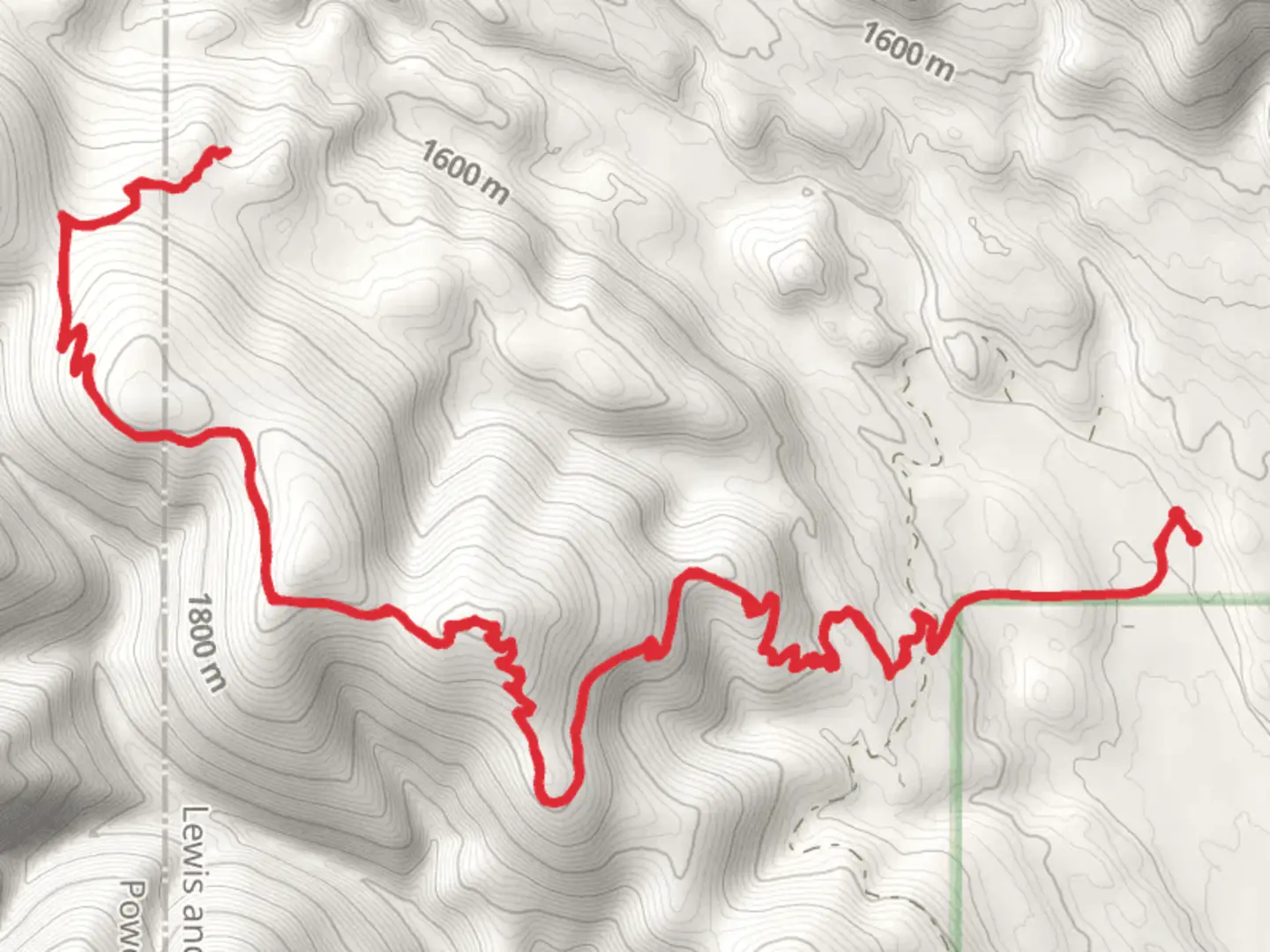 An image depicting the trail High Roller Trail via Low Flow Trail and Lincoln View Trail and its surrounding area.