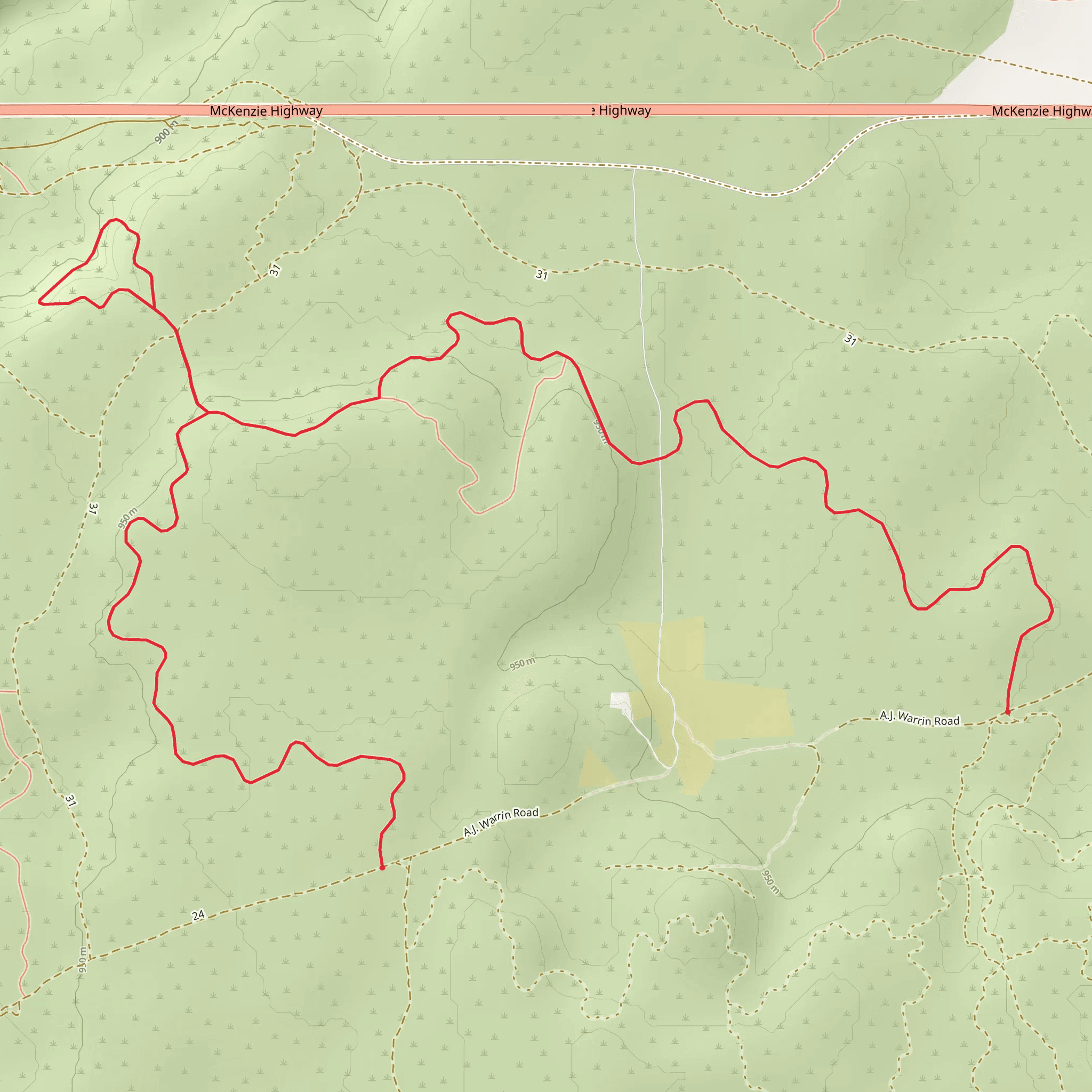 Cline Buttes Trail mobile static map