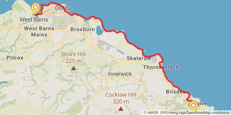 Forth to Farne Way stage 2 Map