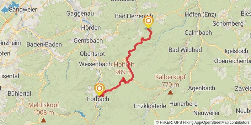 Westweg stage 3 Map