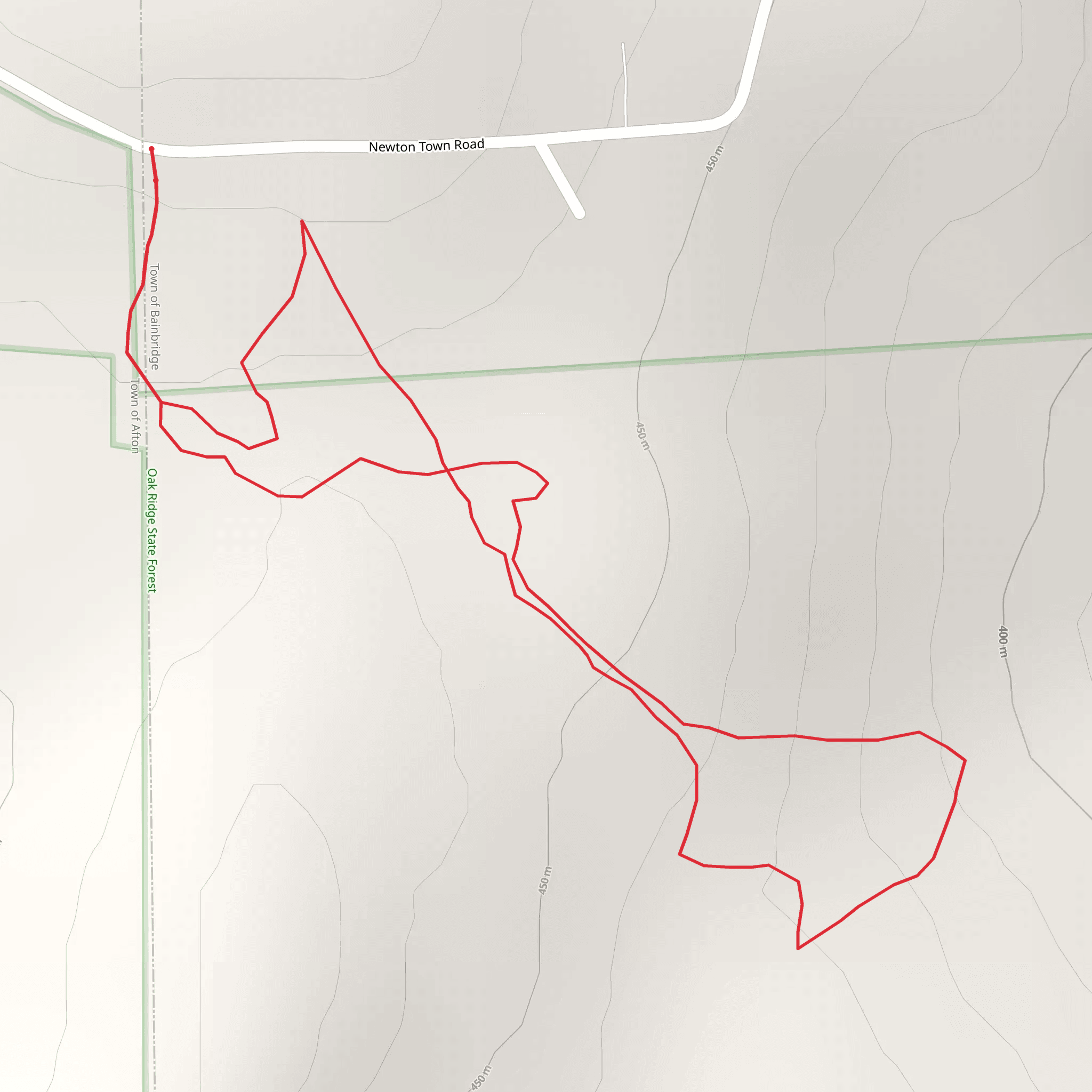 Newton Town Road South Trail mobile static map