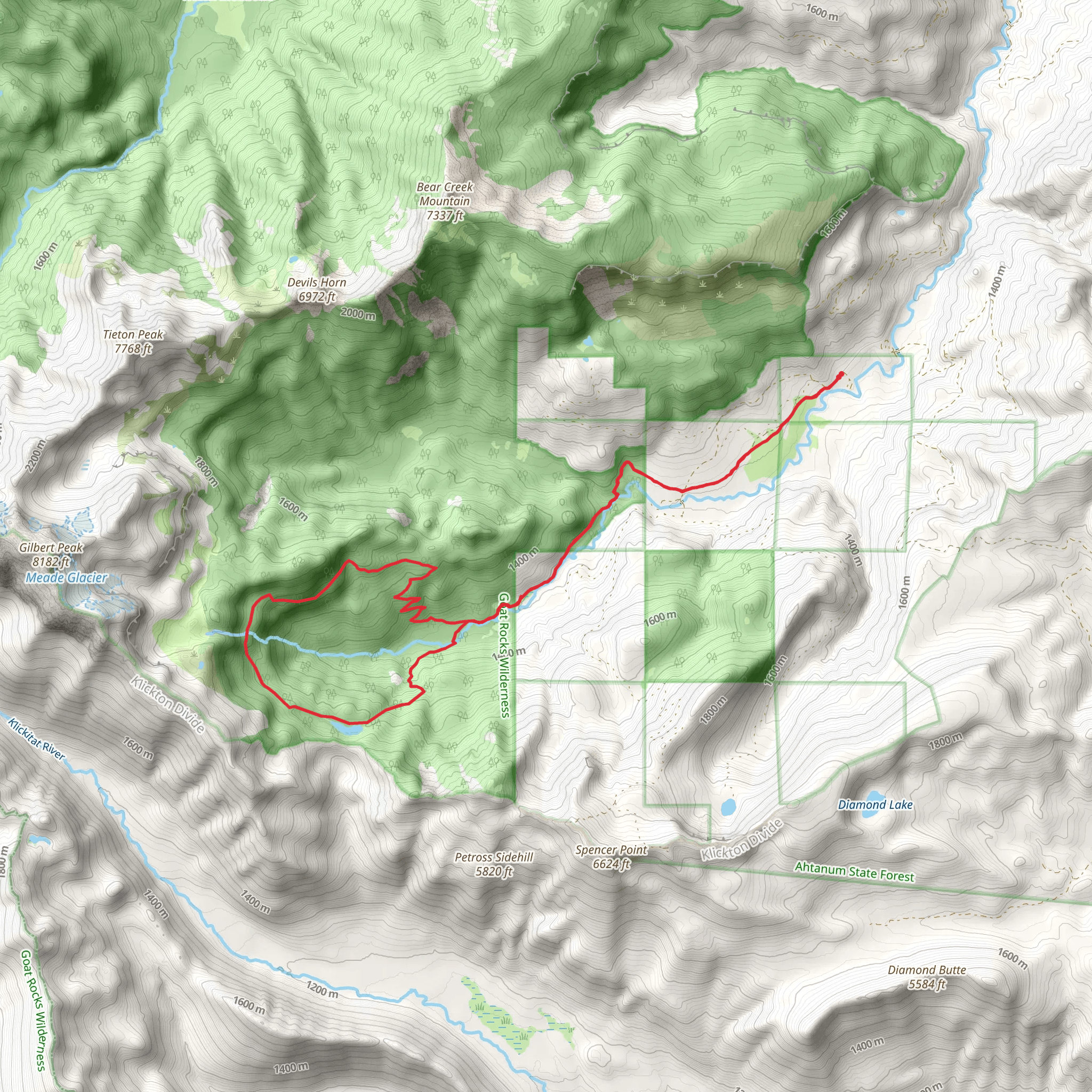 South Fork Tieton Trail mobile static map