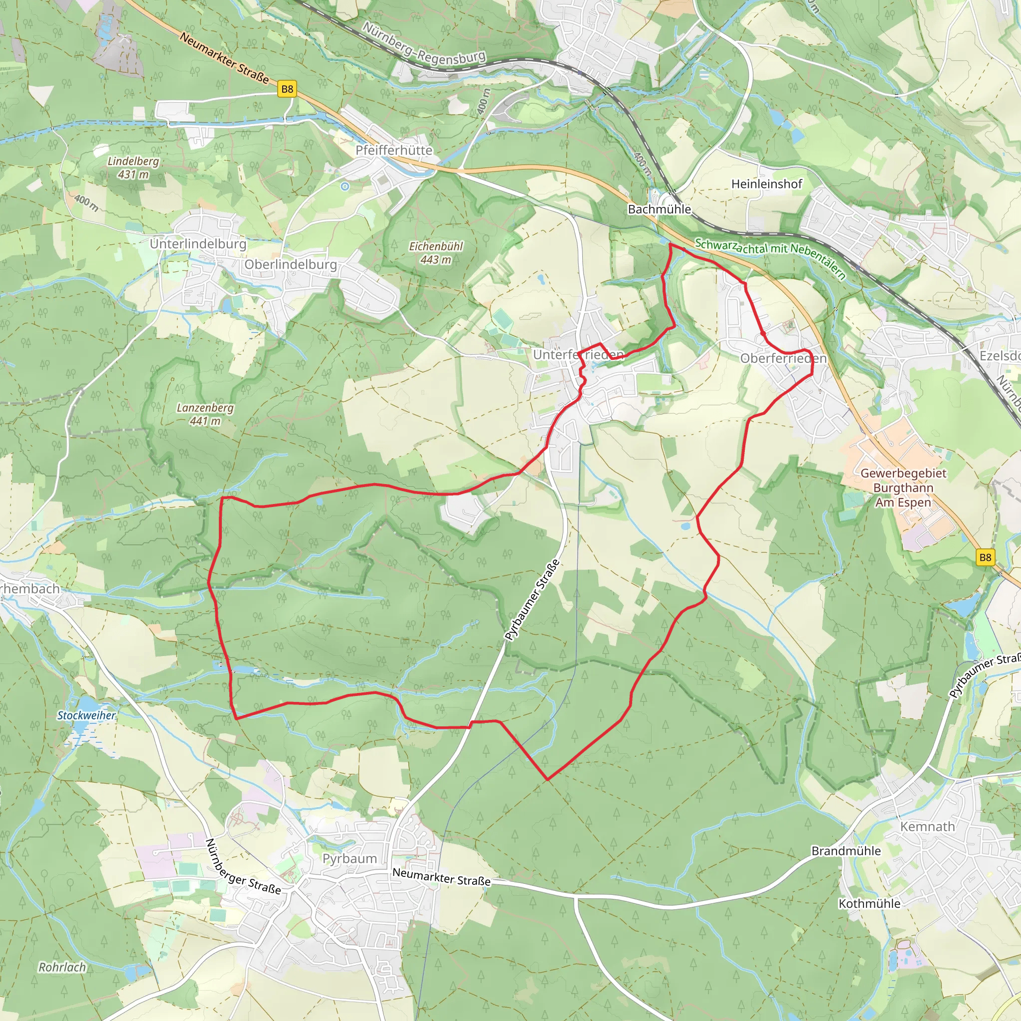 Oberferrrieden Loop mobile static map