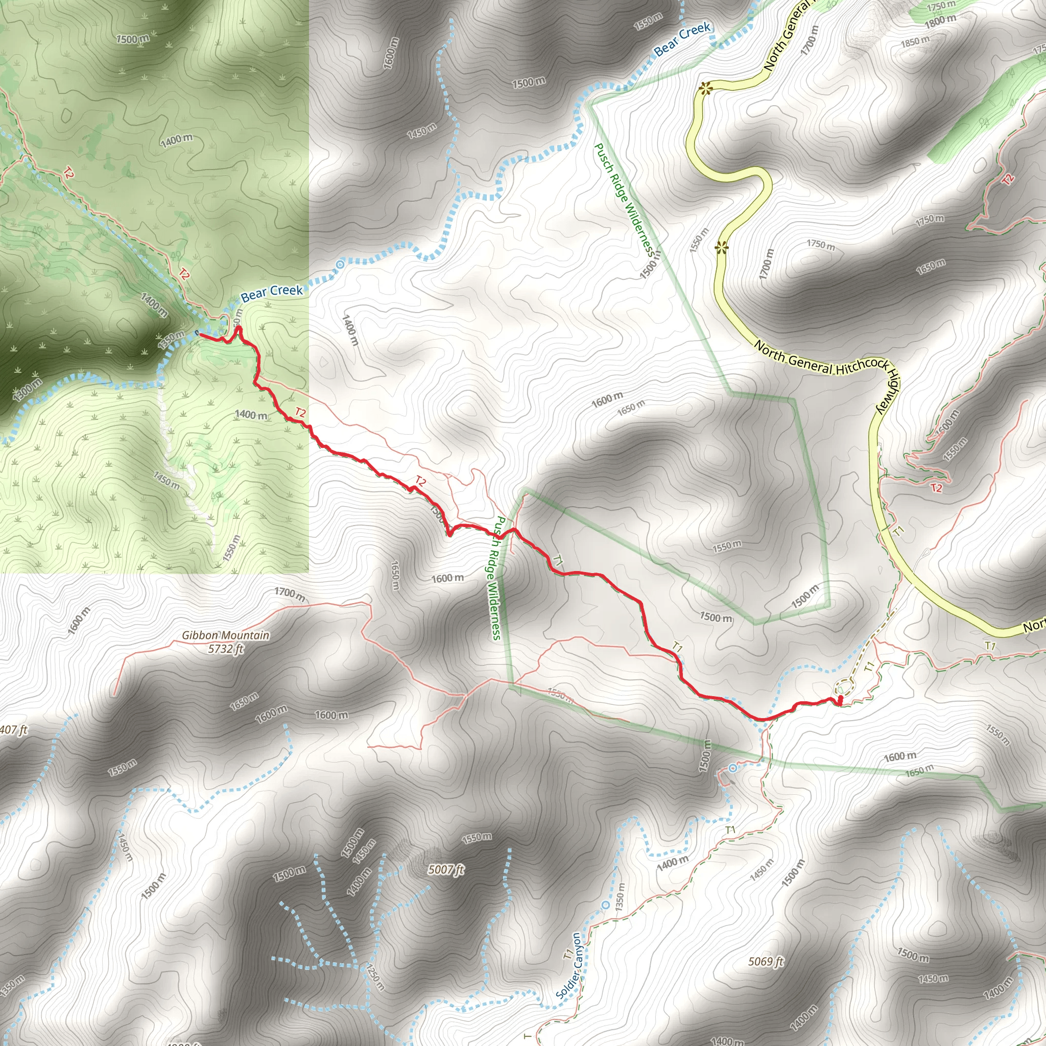 Sycamore Reservoir Trail mobile static map
