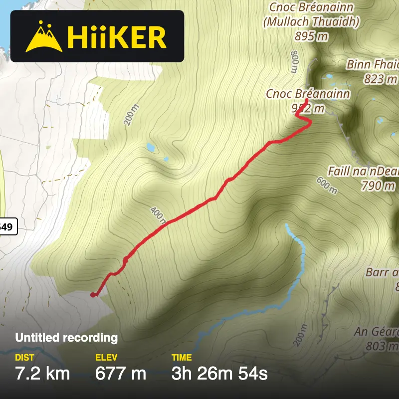 A map preview of the recording Untitled recording.