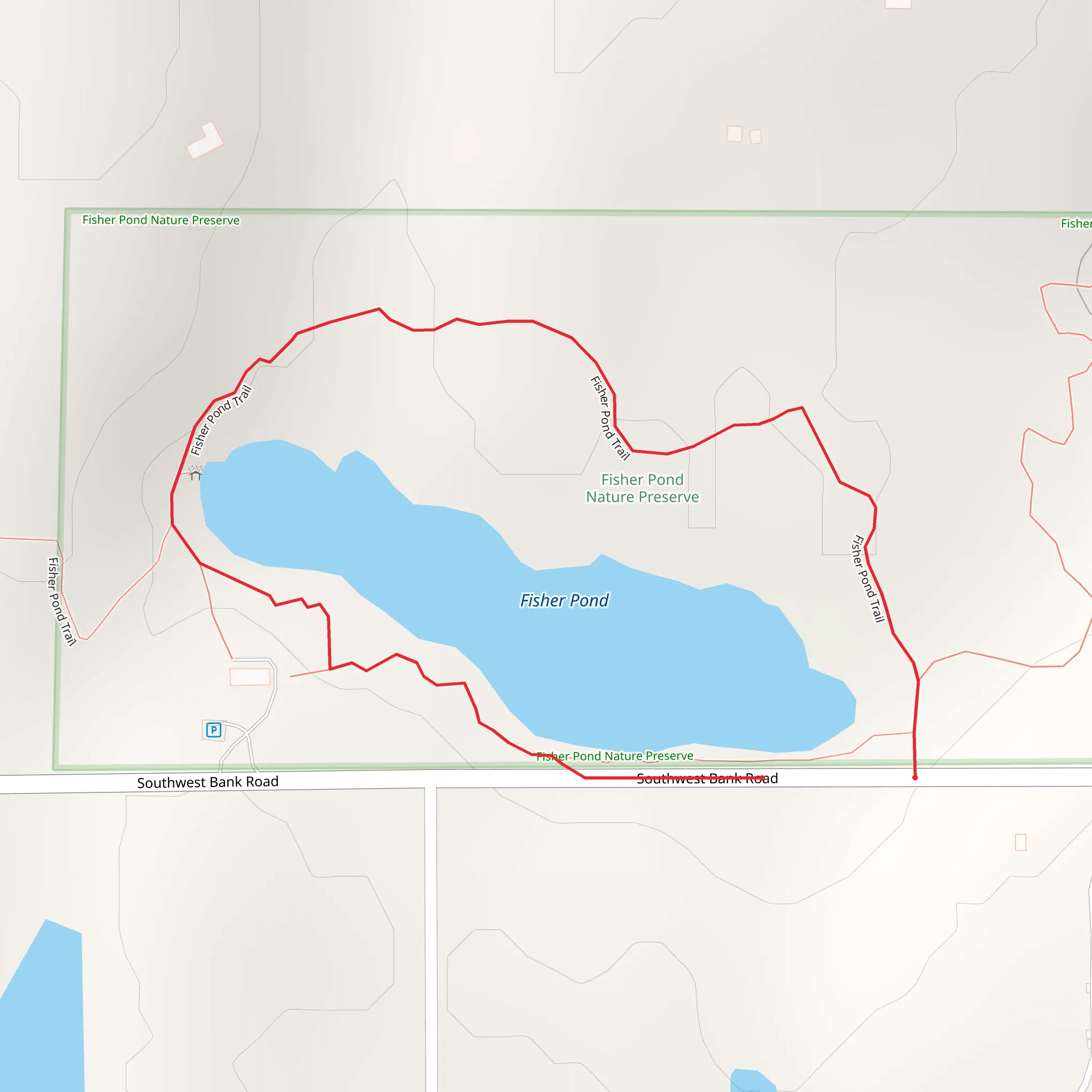 Fisher Pond Loop Trail mobile static map