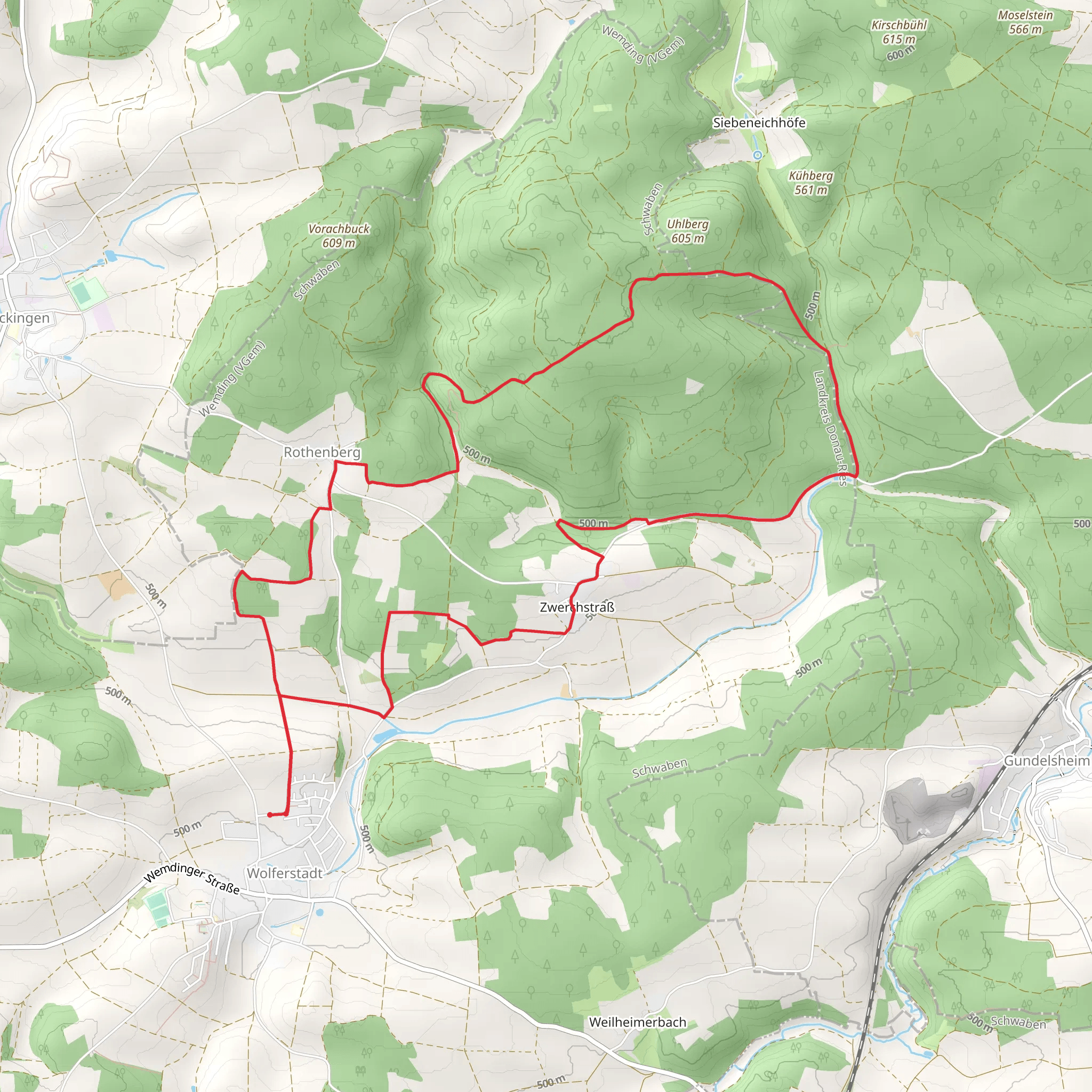 Wolferstadt North Loop mobile static map
