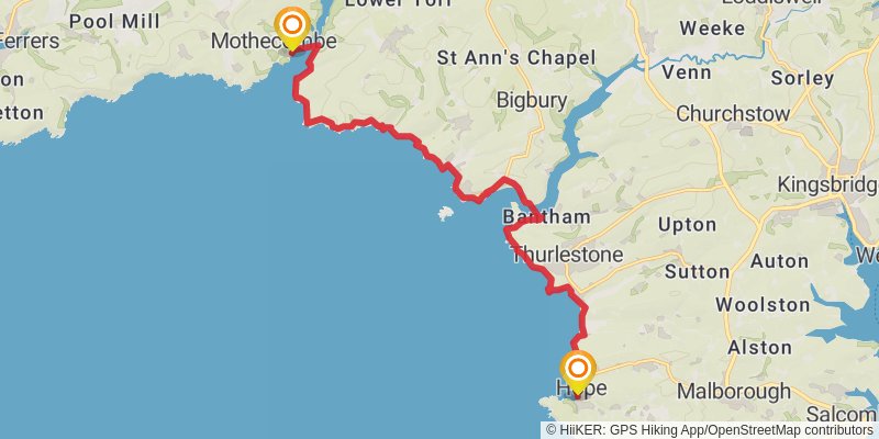 Plymouth to Dover Walk stage 3 Map
