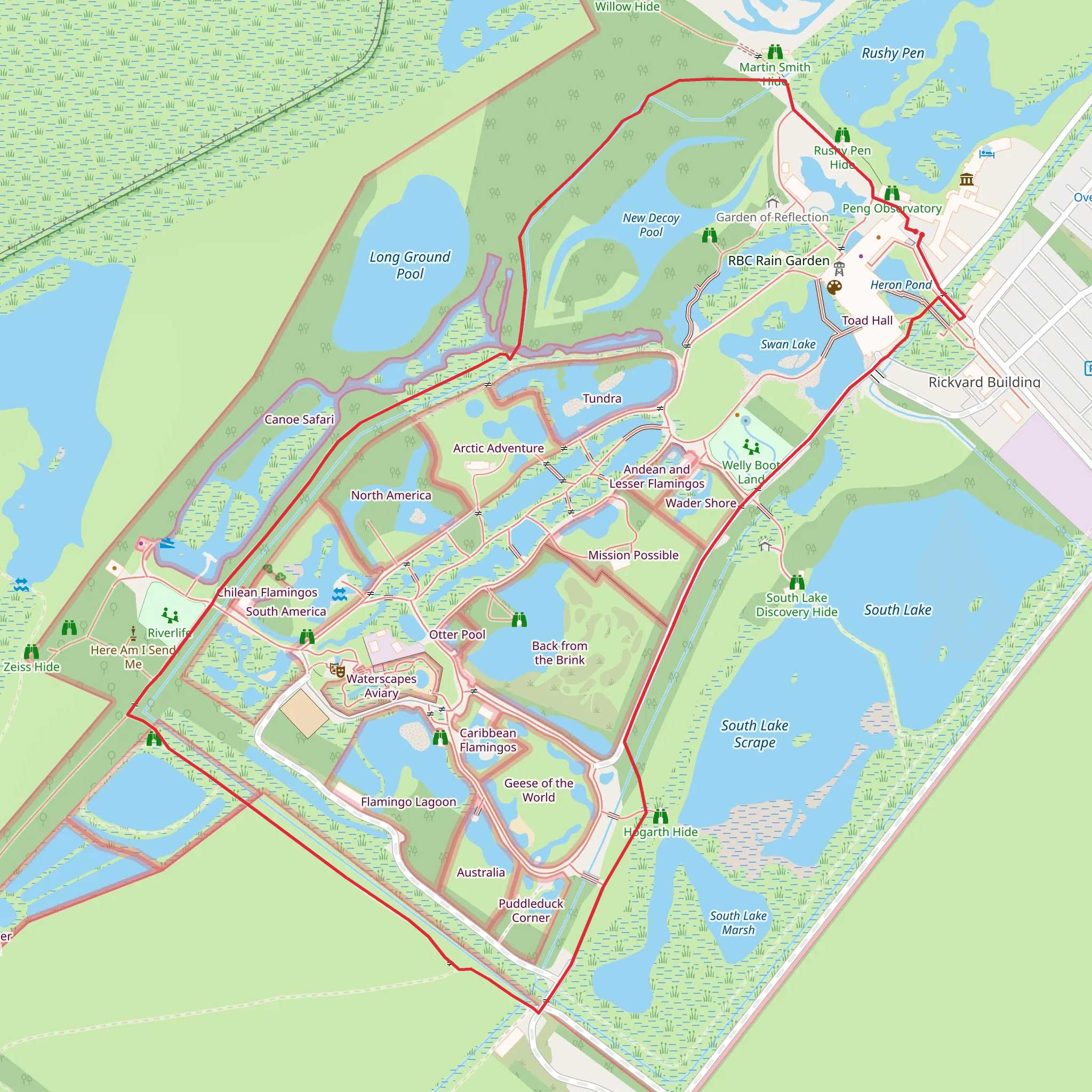 Slimbridge Wetland Centre Loop mobile static map
