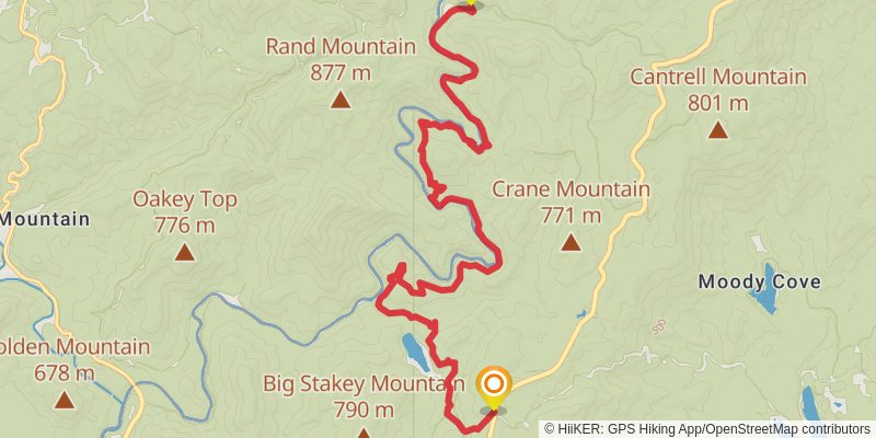 Southeastern Serpentine Trail stage 7 Map