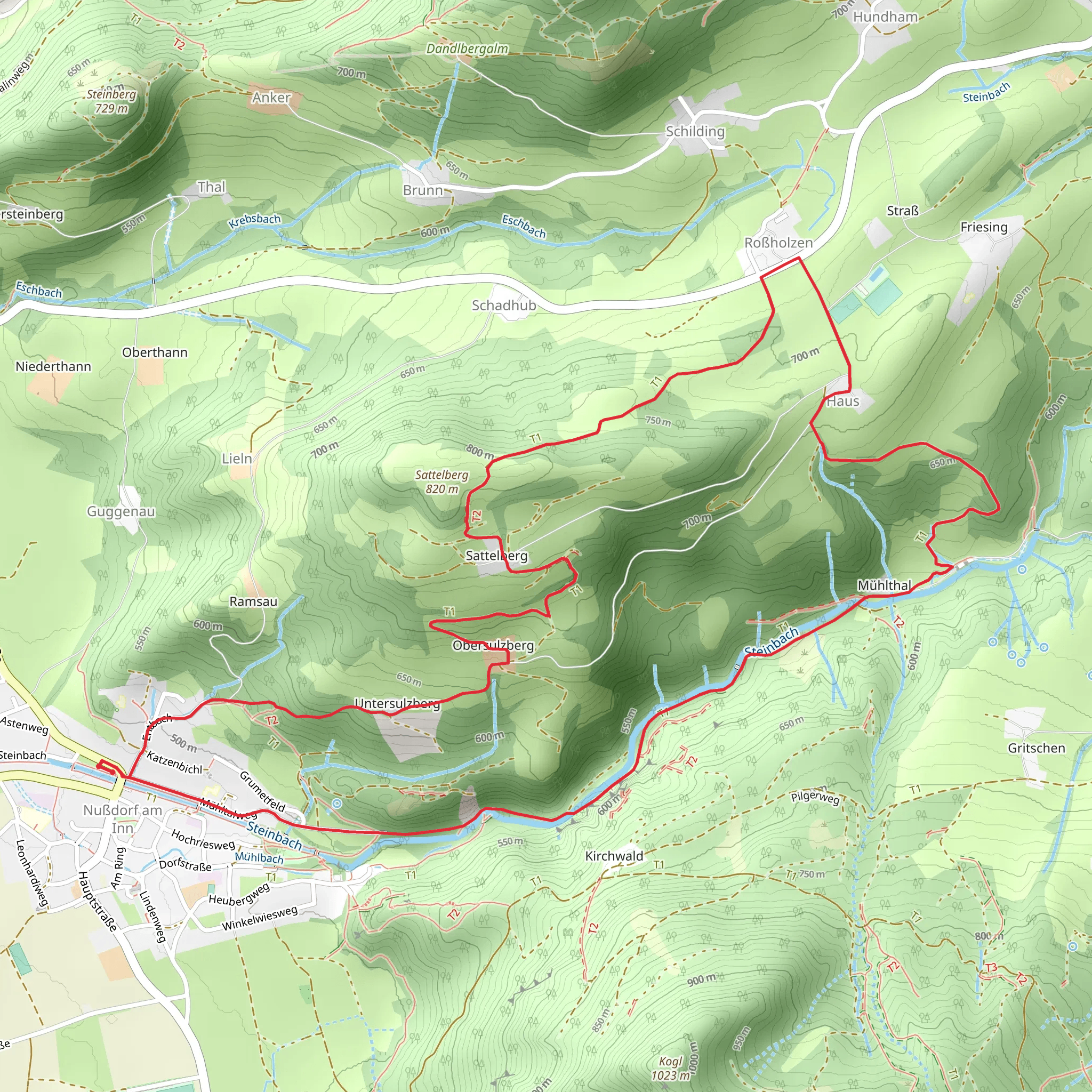 Nossdorf and Muehlenweg Loop mobile static map