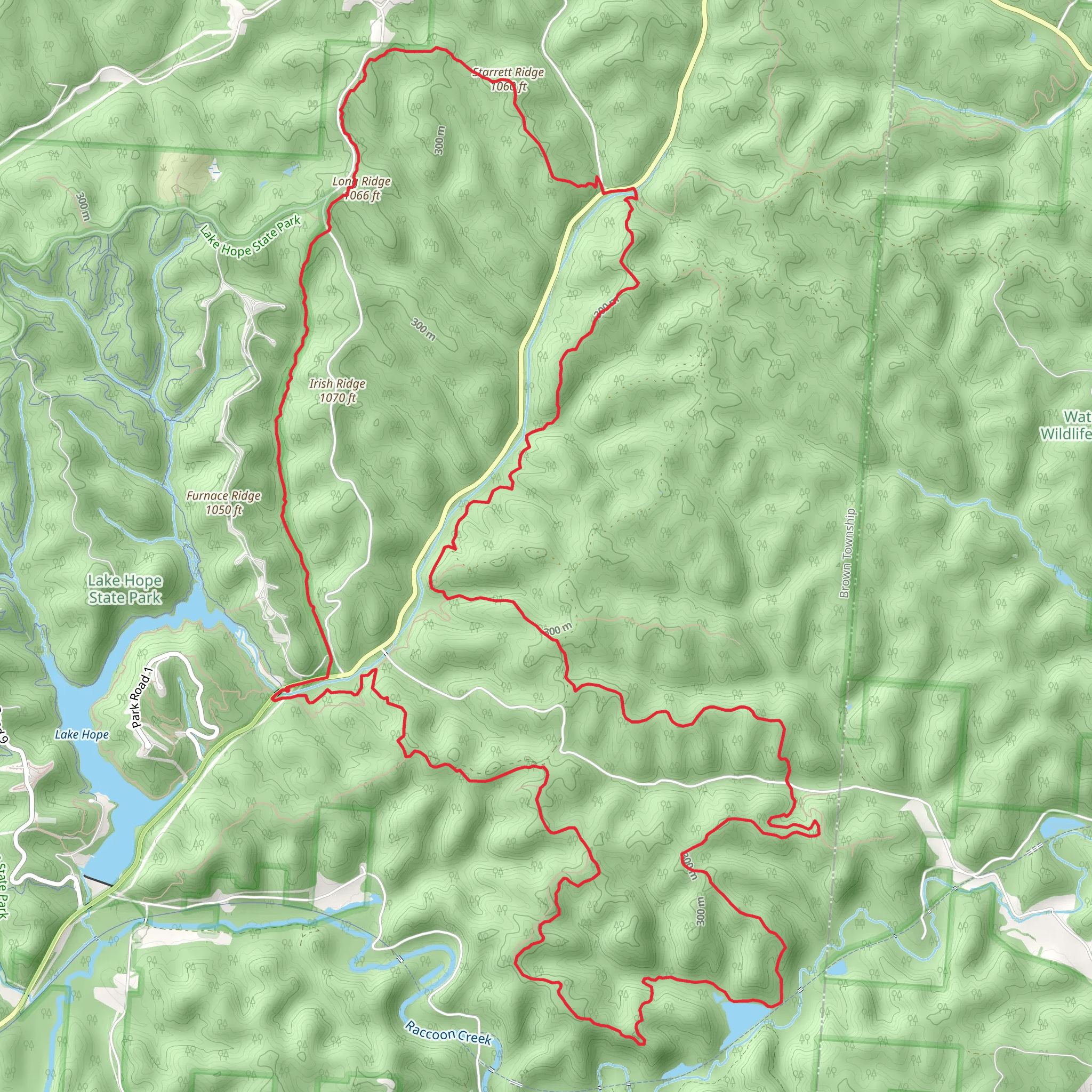 Zaleski Backpack, Bear Hollow Pond and Starrett Ridge Loop Trail mobile static map