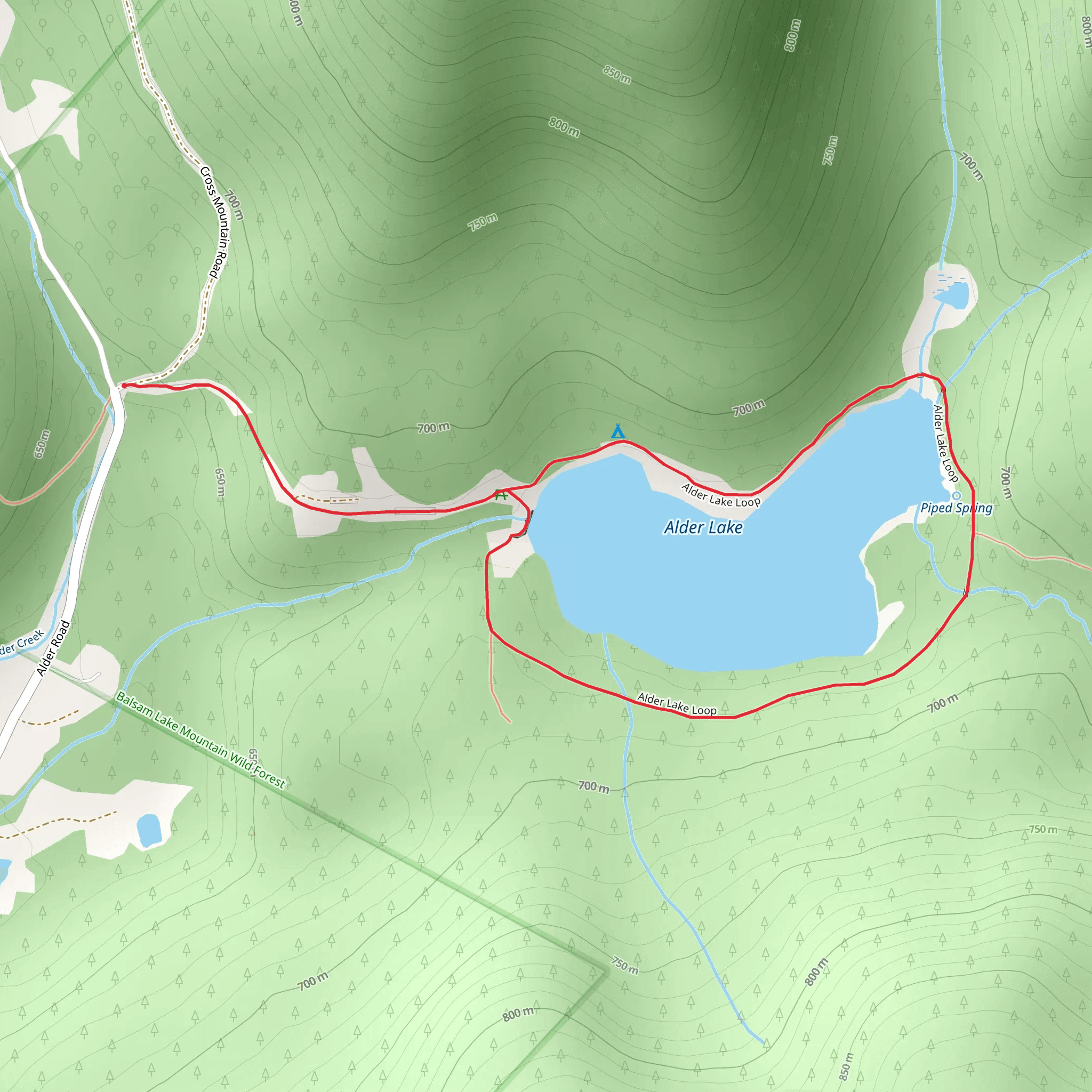 Alder Lake Loop mobile static map