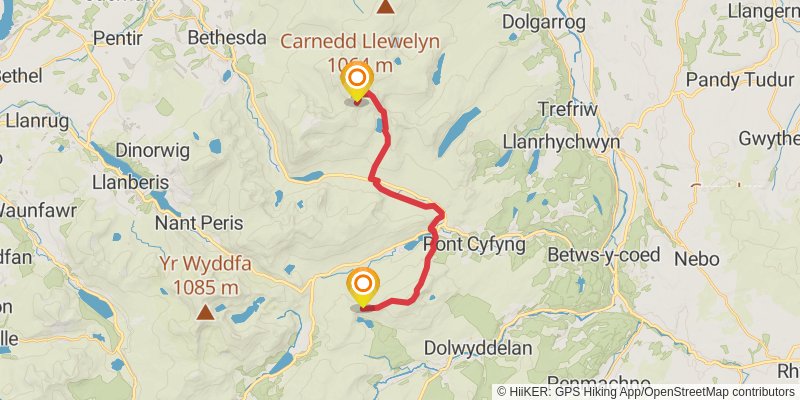 Sumitts Walk in Gwynedd stage 4 Map