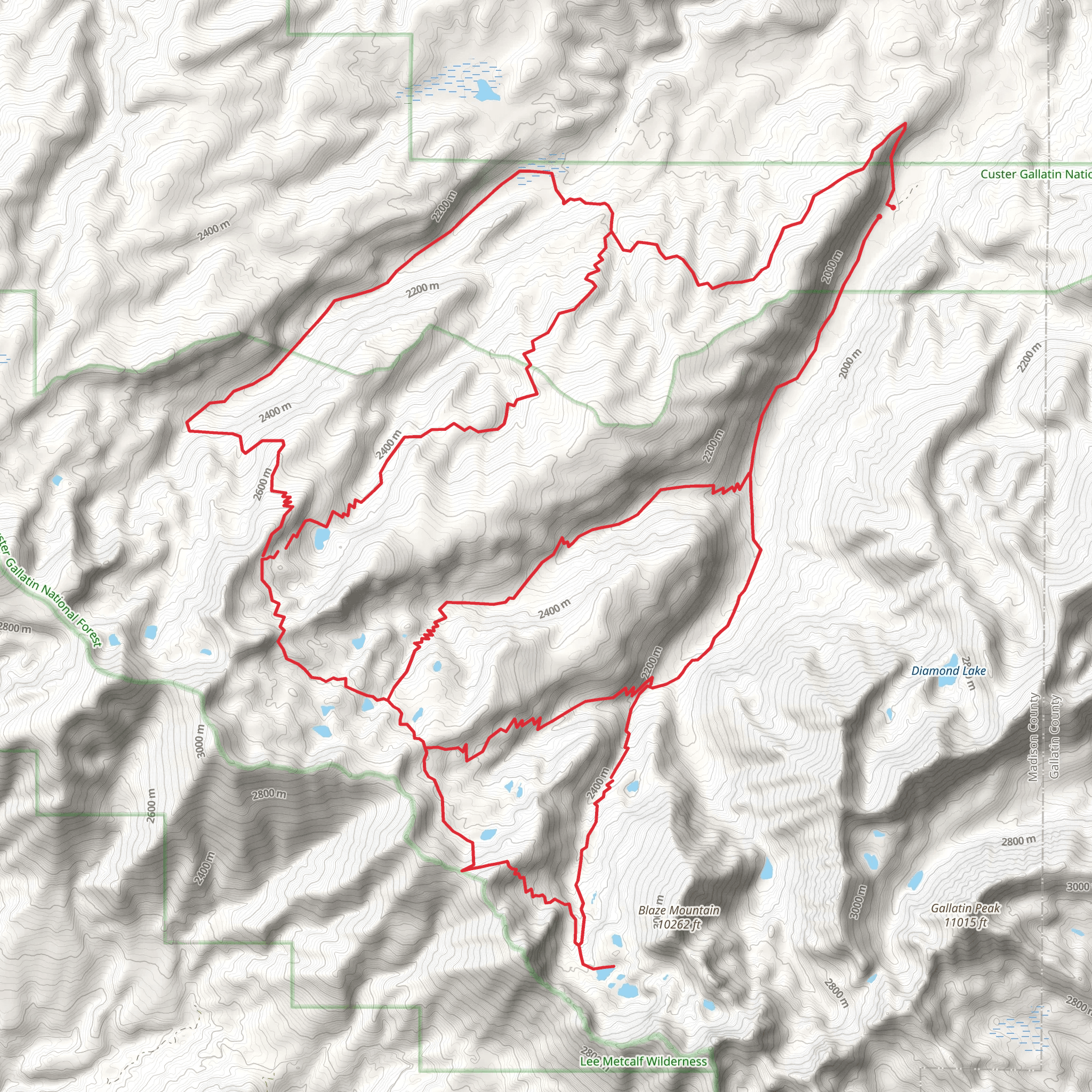 Spanish Peaks Loop mobile static map