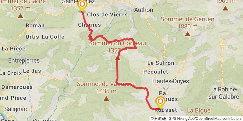 Grande Traversée des Préalpes stage 2 Map