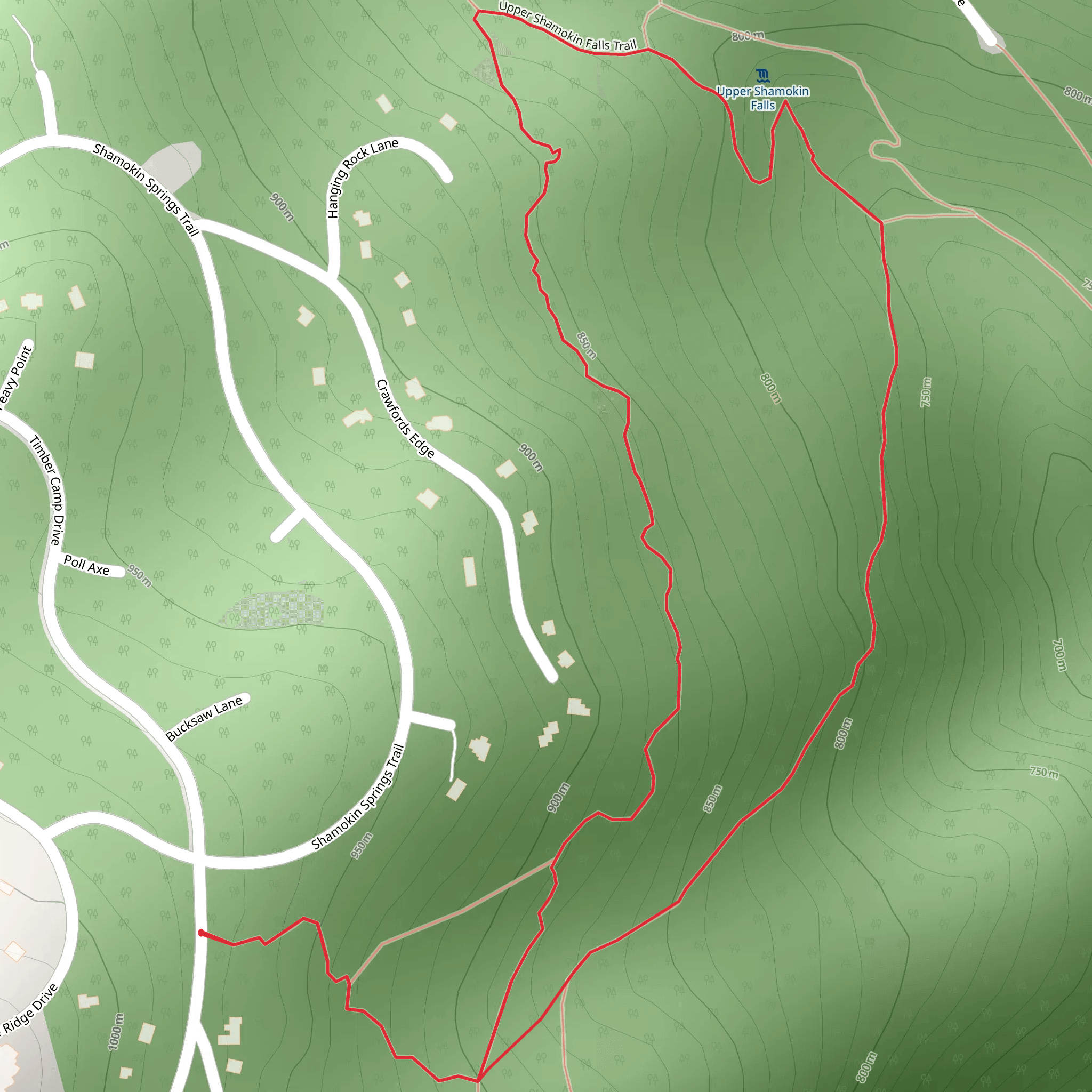 Loop around Stony Creek from Chestnut Place mobile static map