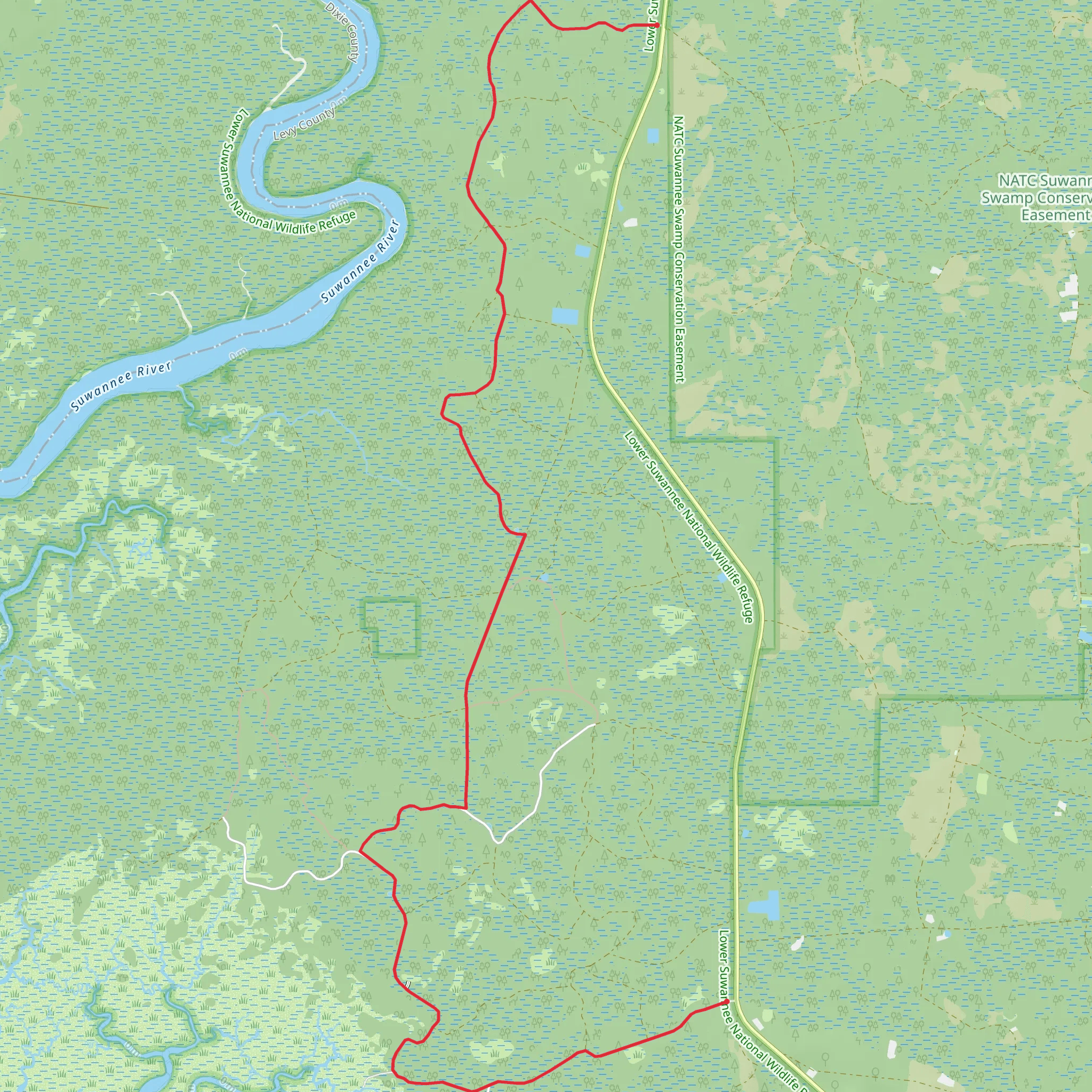 NW Co Road to S Entrance Road mobile static map